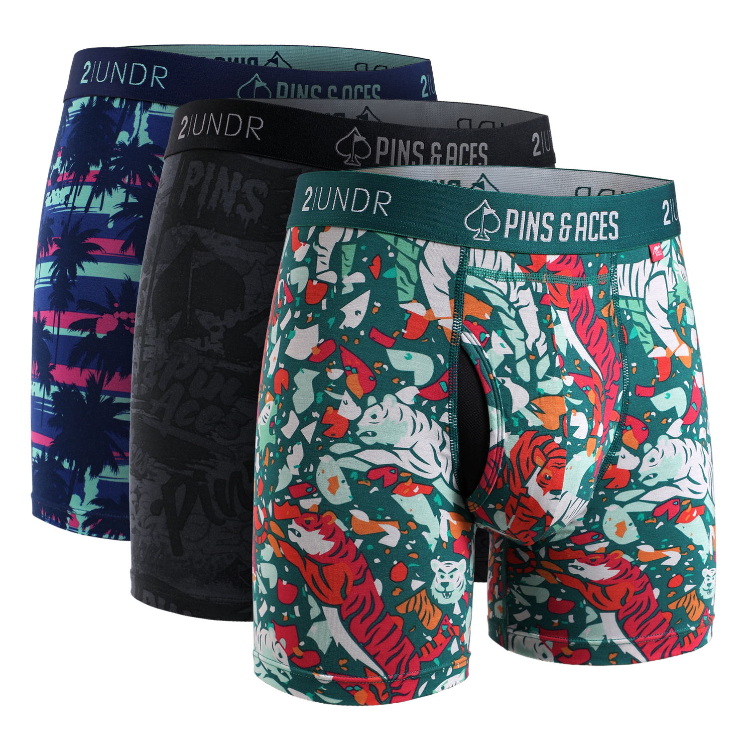 2UNDR x P&A Swing Shift 6" Box Briefs - 3 Pack