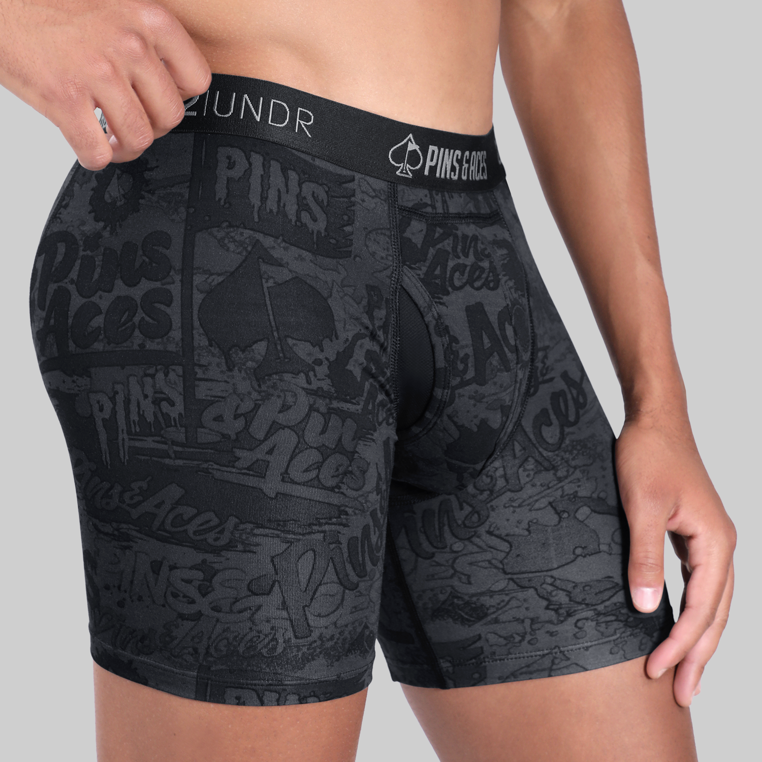 2UNDR x P&A Swing Shift 6" Box Briefs - Graffiti Splatter