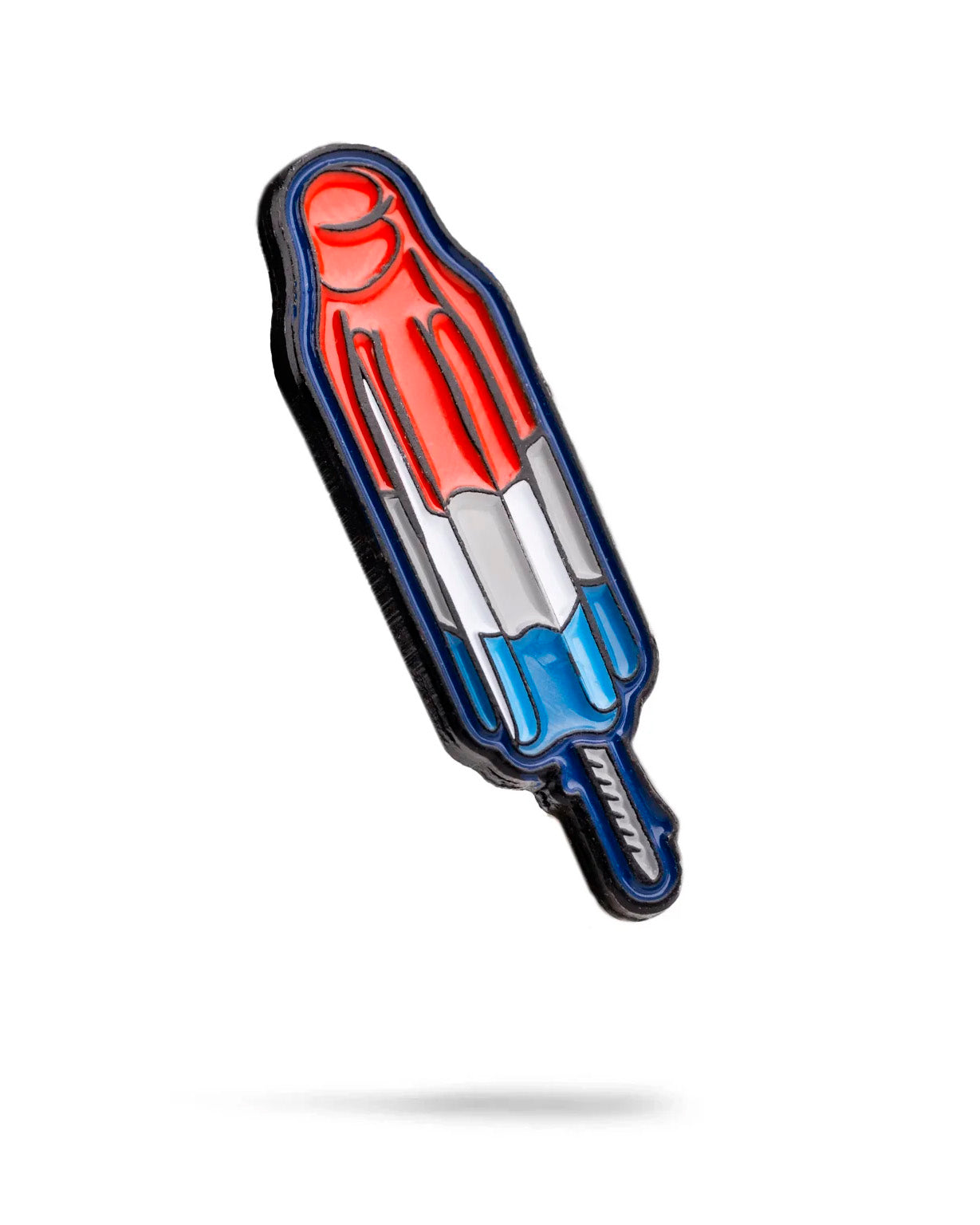 Colorful Popsicle-shaped ball marker for golf, featuring a playful design.