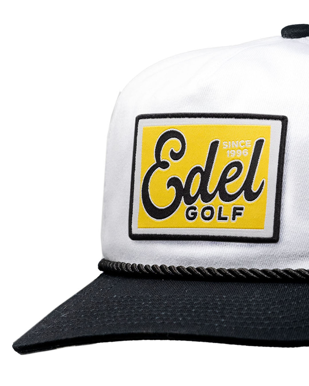 Heritage Rope Hat in Charcoal by Edel Legacy featuring a decorative rope trim and front patch design.