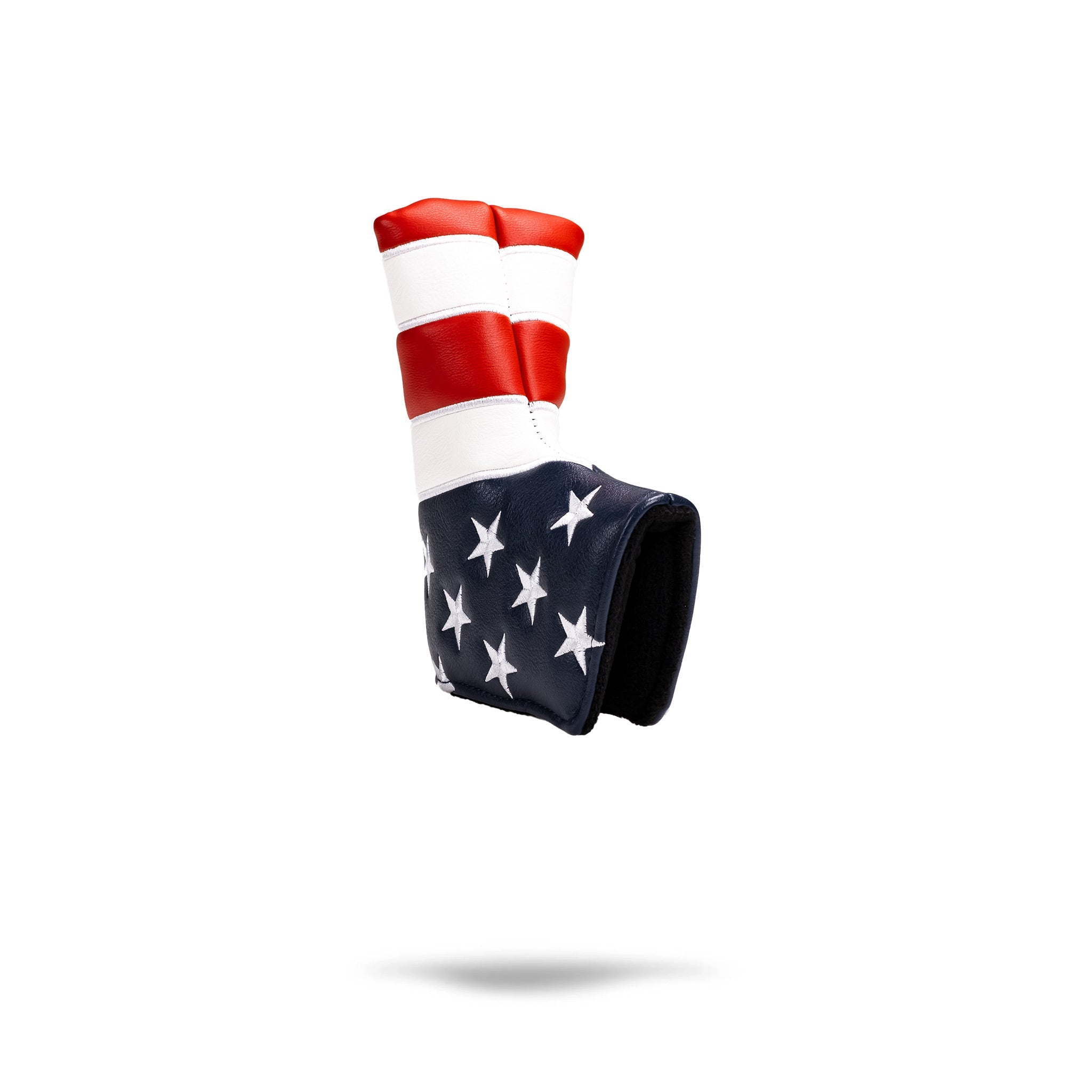 USA Tribute Putter Cover featuring a vibrant American flag design, tailored for blade putters.