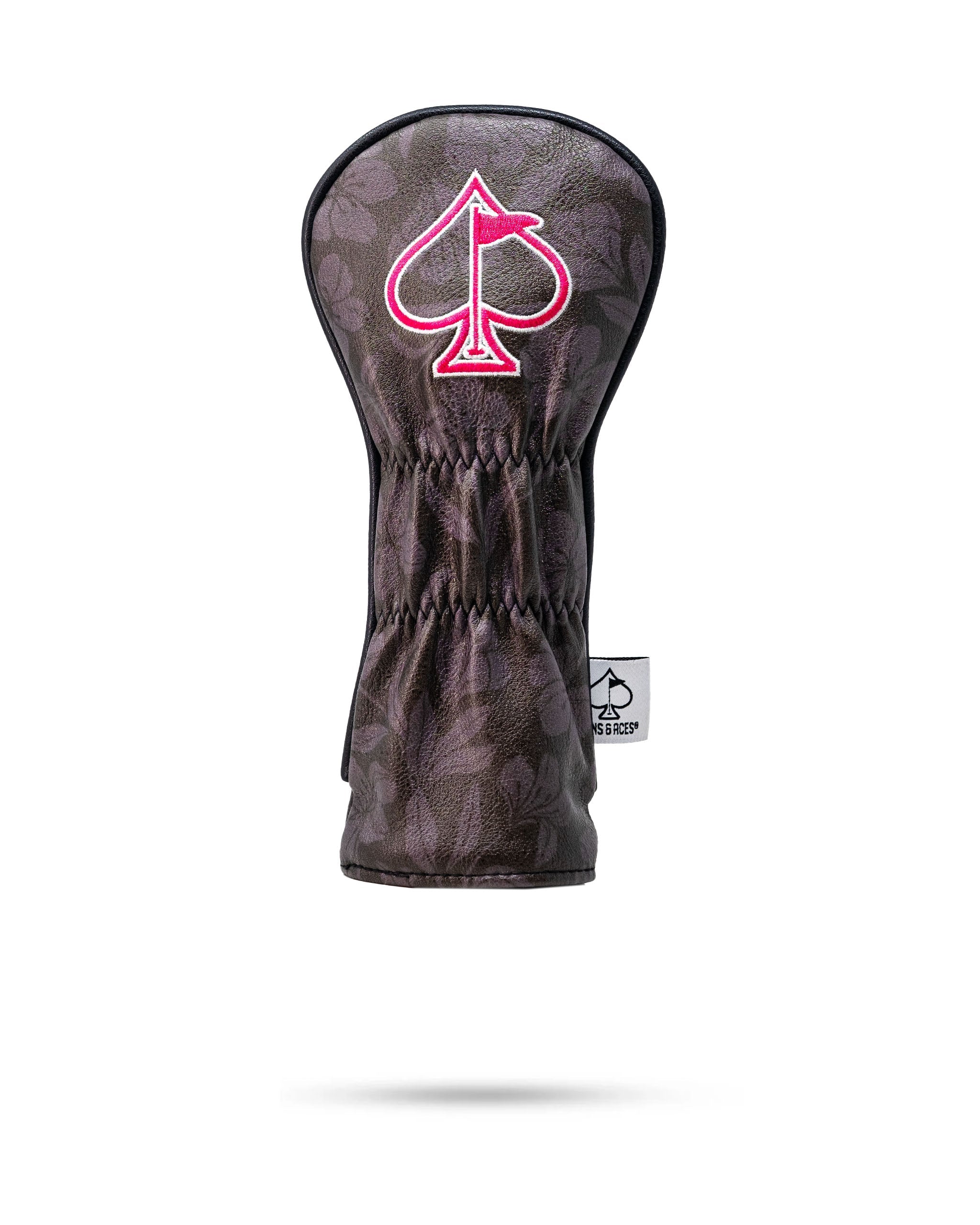 Hibiscus Bloom hybrid golf cover featuring vibrant floral design on a white background.