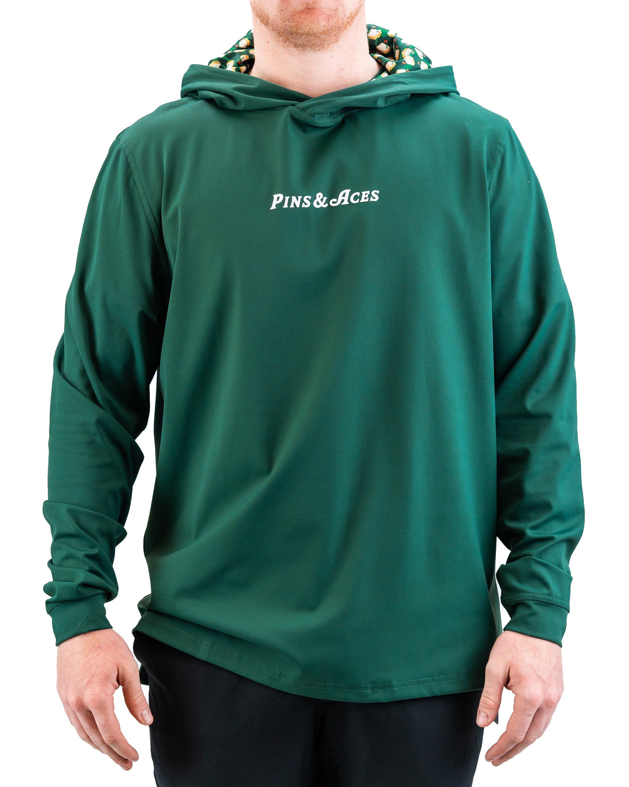 Performance Golf Hoodie in Pimento 4.0, featuring a sleek design and breathable fabric, ideal for outdoor activities.