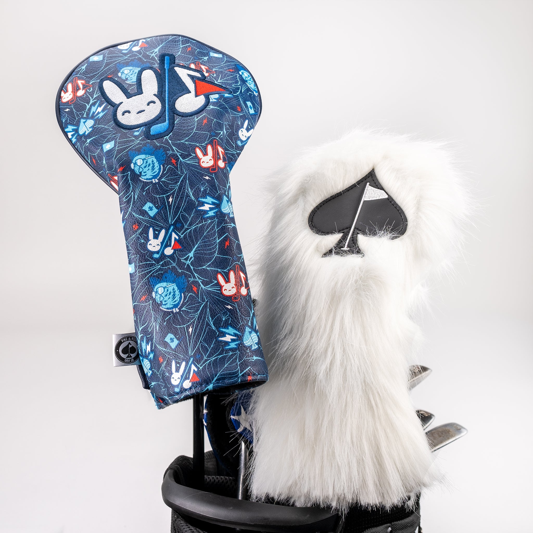 Good Bunny X Fundación Rimas driver cover featuring colorful design and playful Bad Bunny branding.