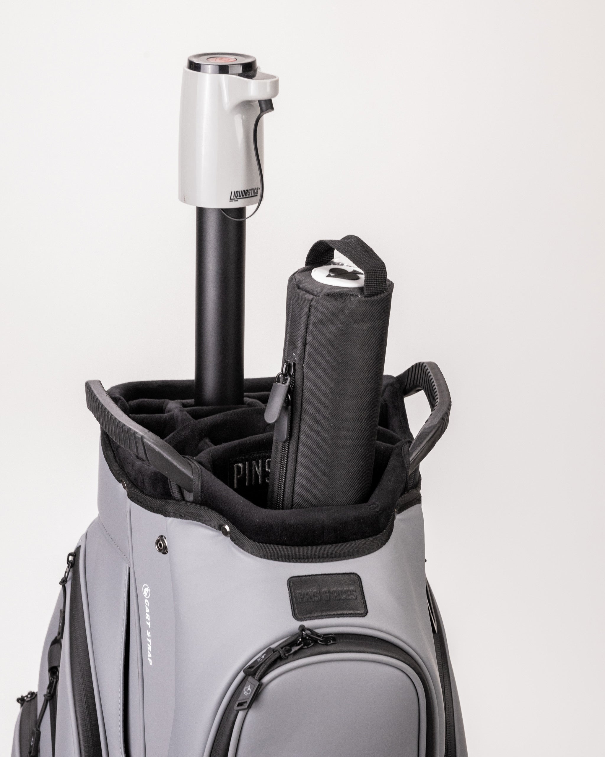 Player Preferred™ Cart Bag in Flat Ash color, showcasing multiple pockets, padded shoulder strap, and sturdy handle.