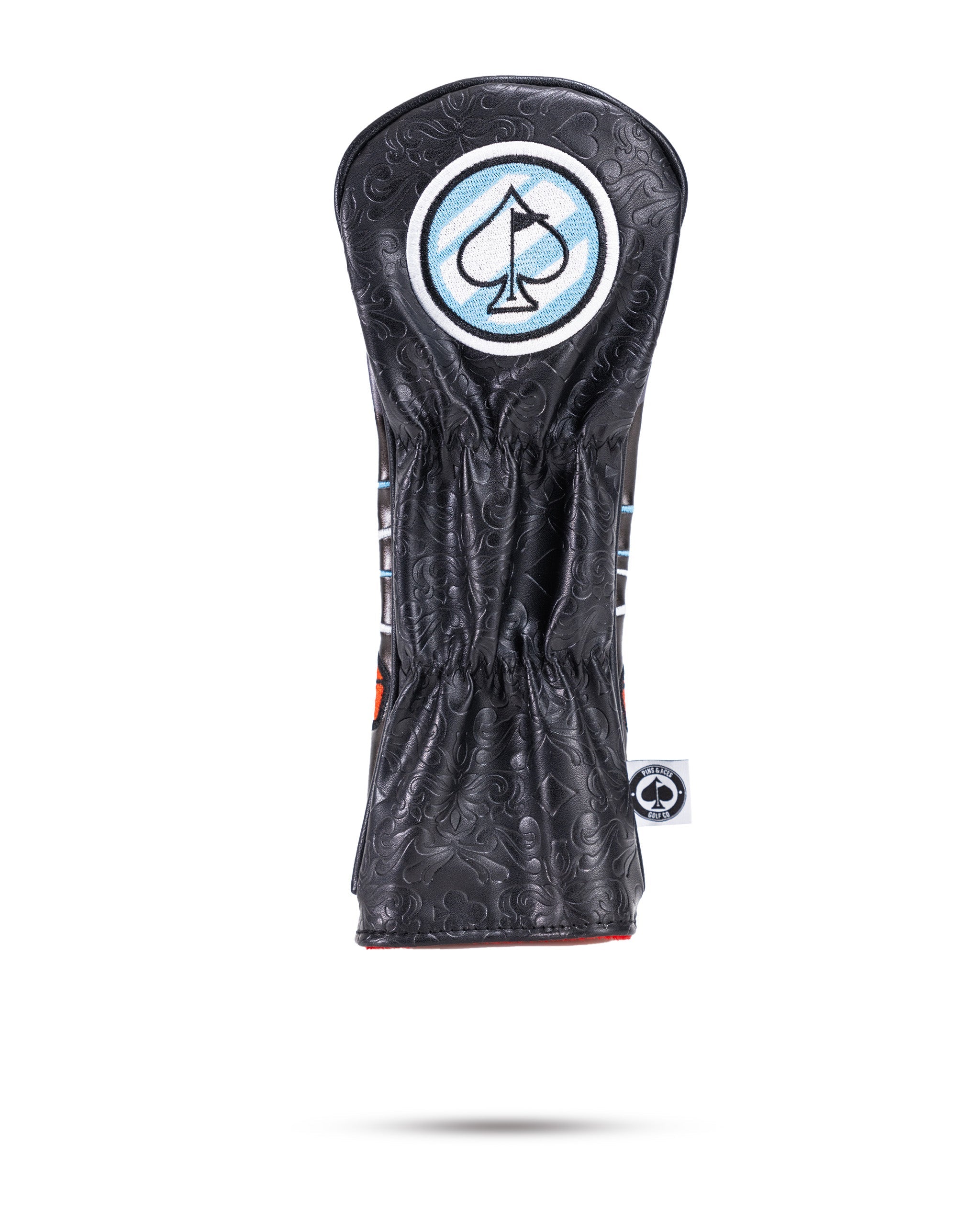 Fairway cover featuring a vibrant casino-themed design with playing cards and dice graphic elements, perfect for adding a fun touch to golf equipment.