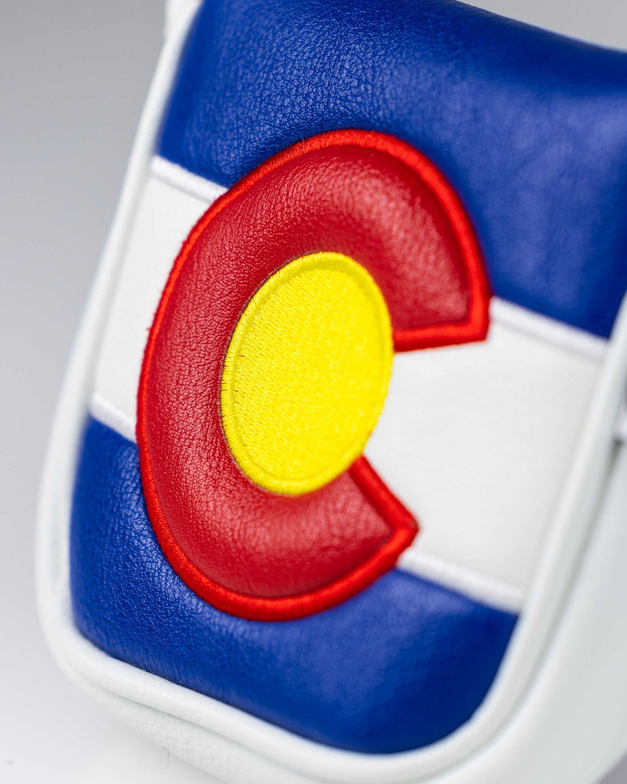 Colorado State Flag Mallet Putter Cover featuring vibrant colors and a durable design for golf enthusiasts.