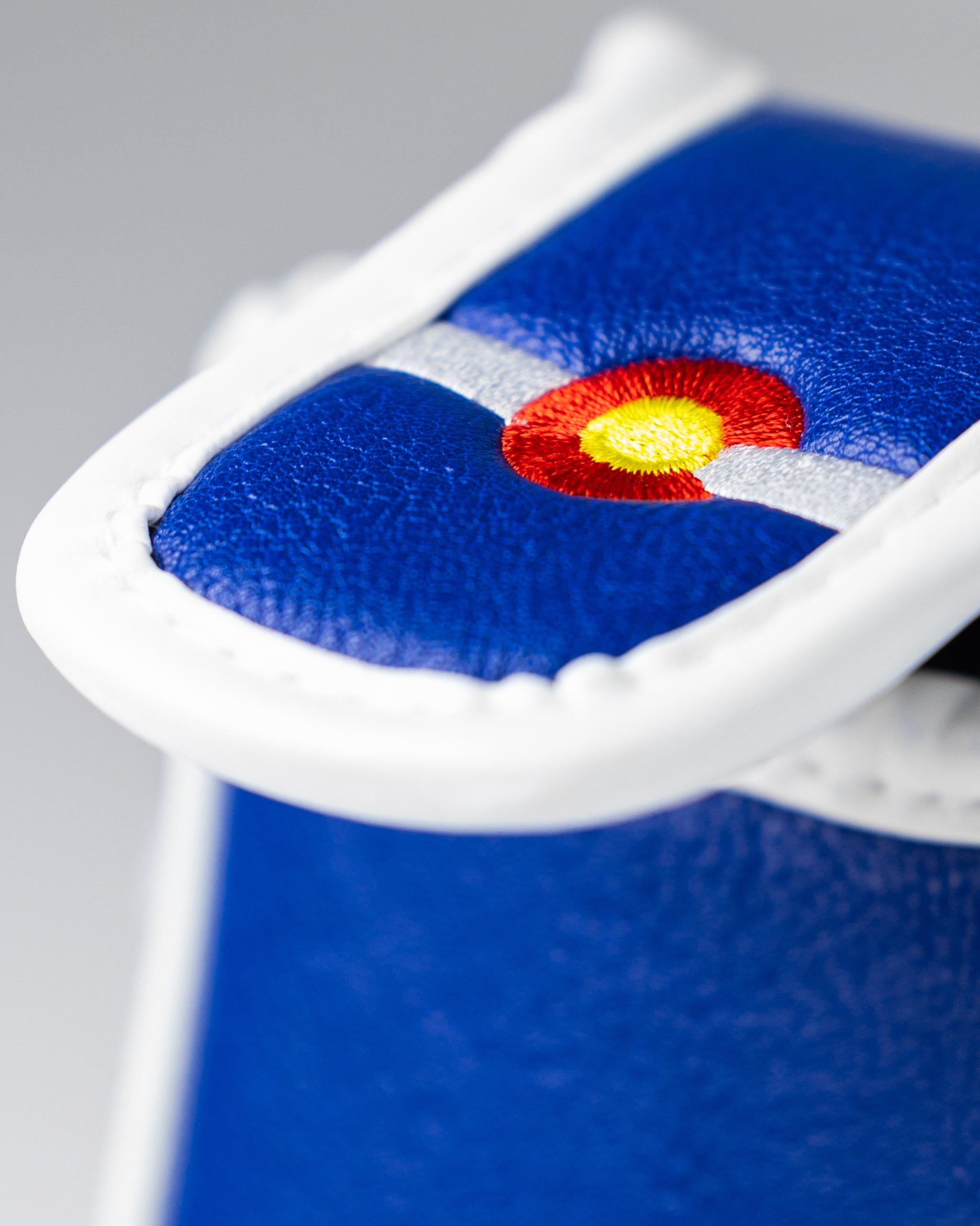 Colorado State Flag Mallet Putter Cover featuring vibrant colors and a snug fit for golf clubs.