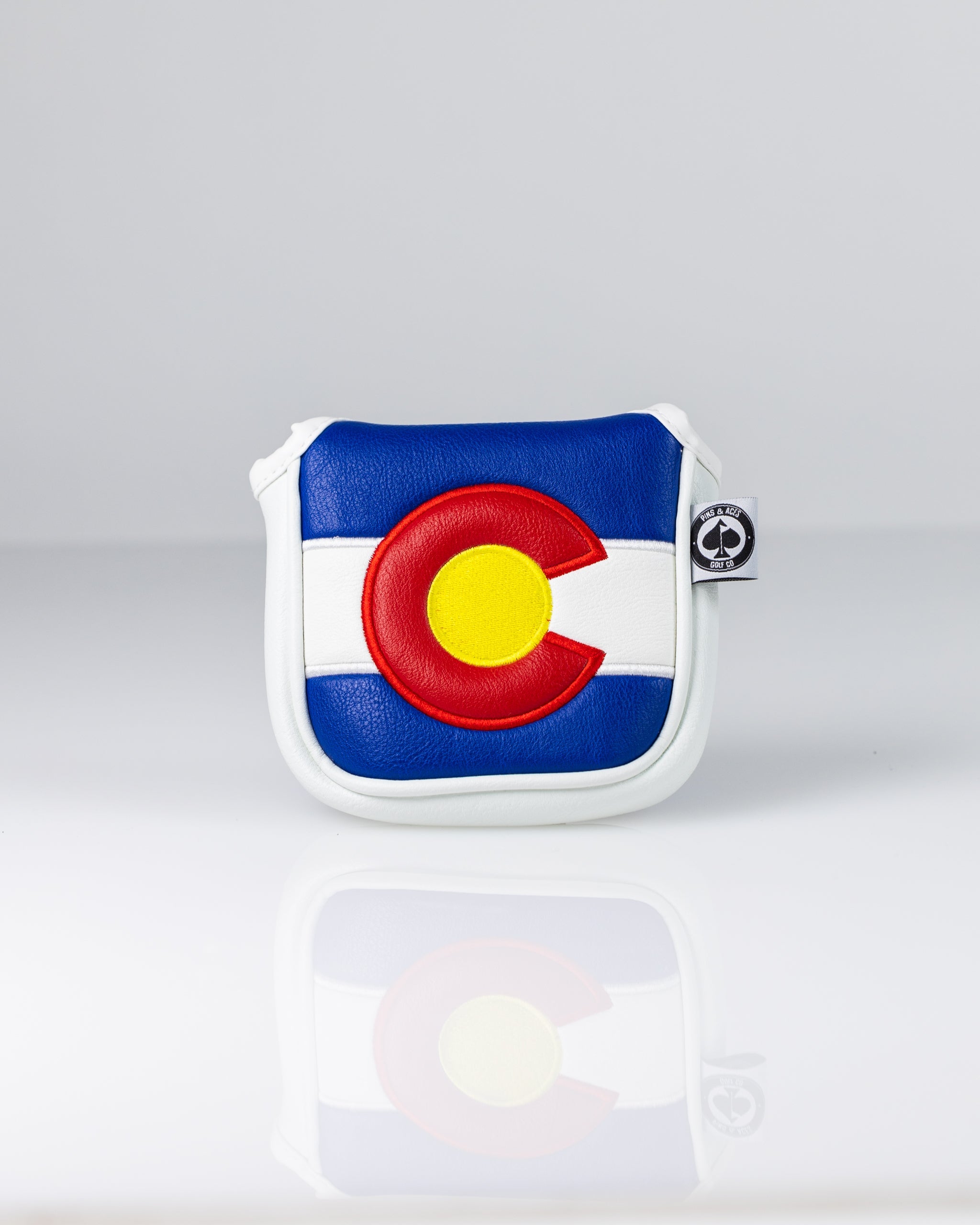 Colorado State Flag Mallet Putter Cover featuring vibrant colors and a snug fit for golf clubs.