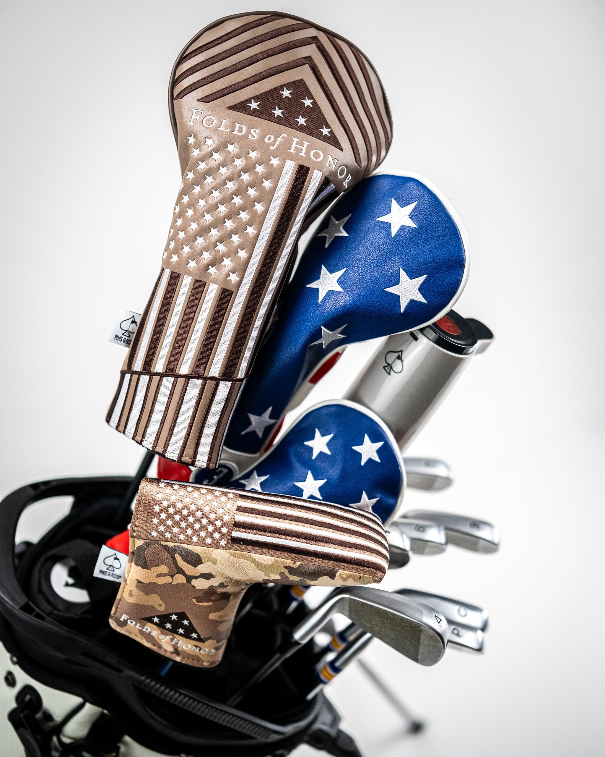 "Folds of Honor 2.0 driver cover featuring a sleek design with patriotic graphics and high-quality material."