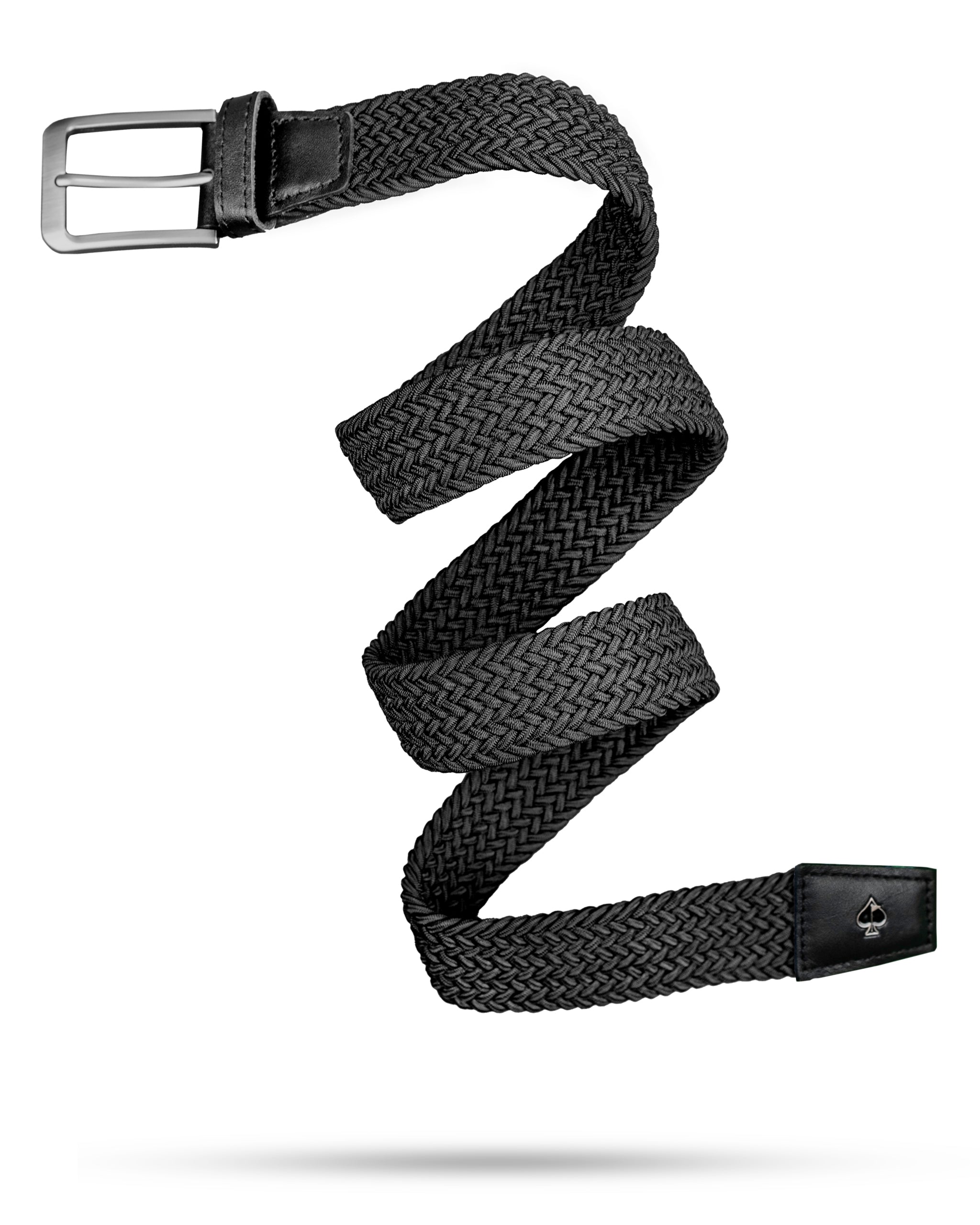 Black Pins Belt featuring sleek design and adjustable buckle.