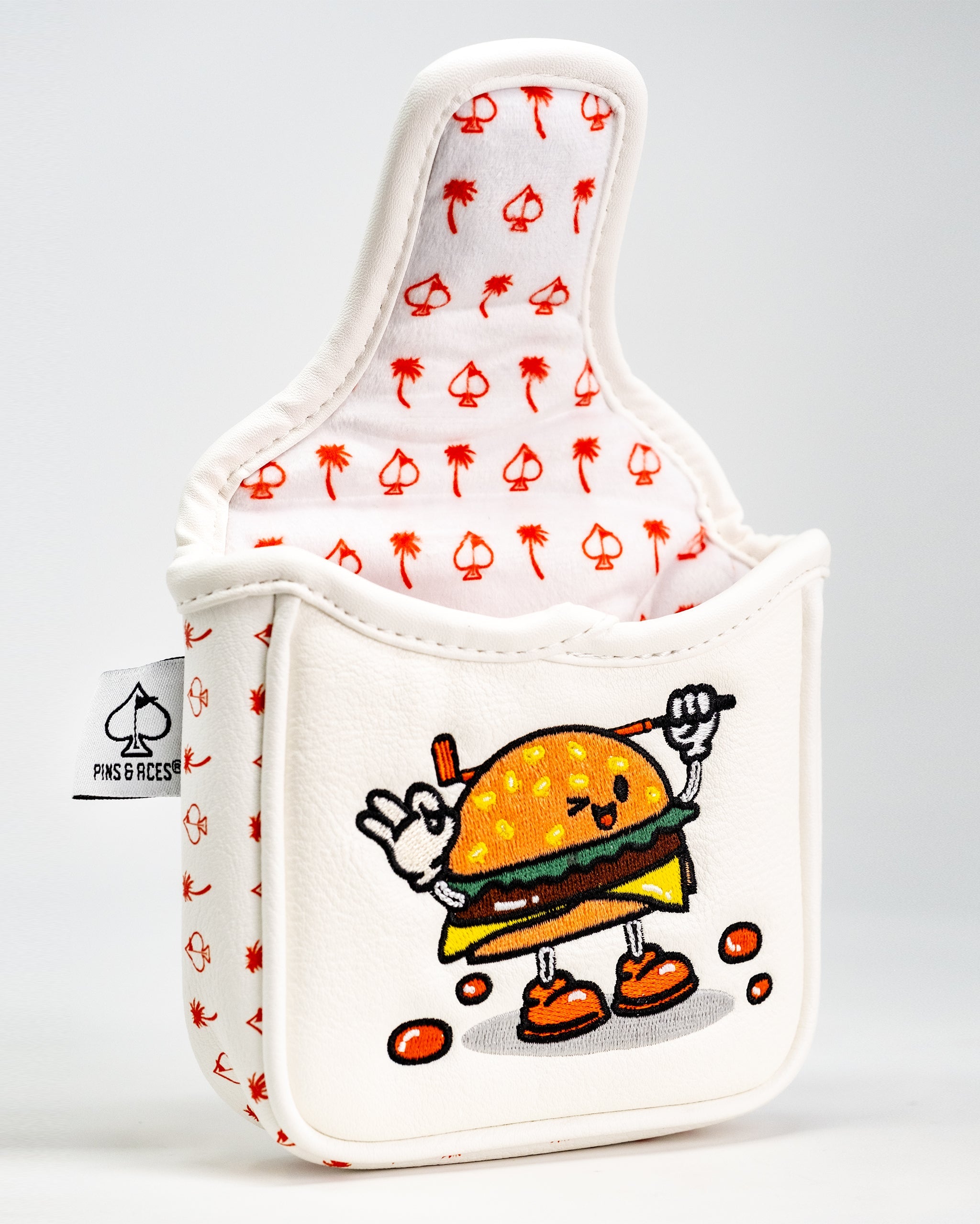 In-N-Ace mallet putter cover featuring a colorful fast food design, ideal for protecting golf clubs.