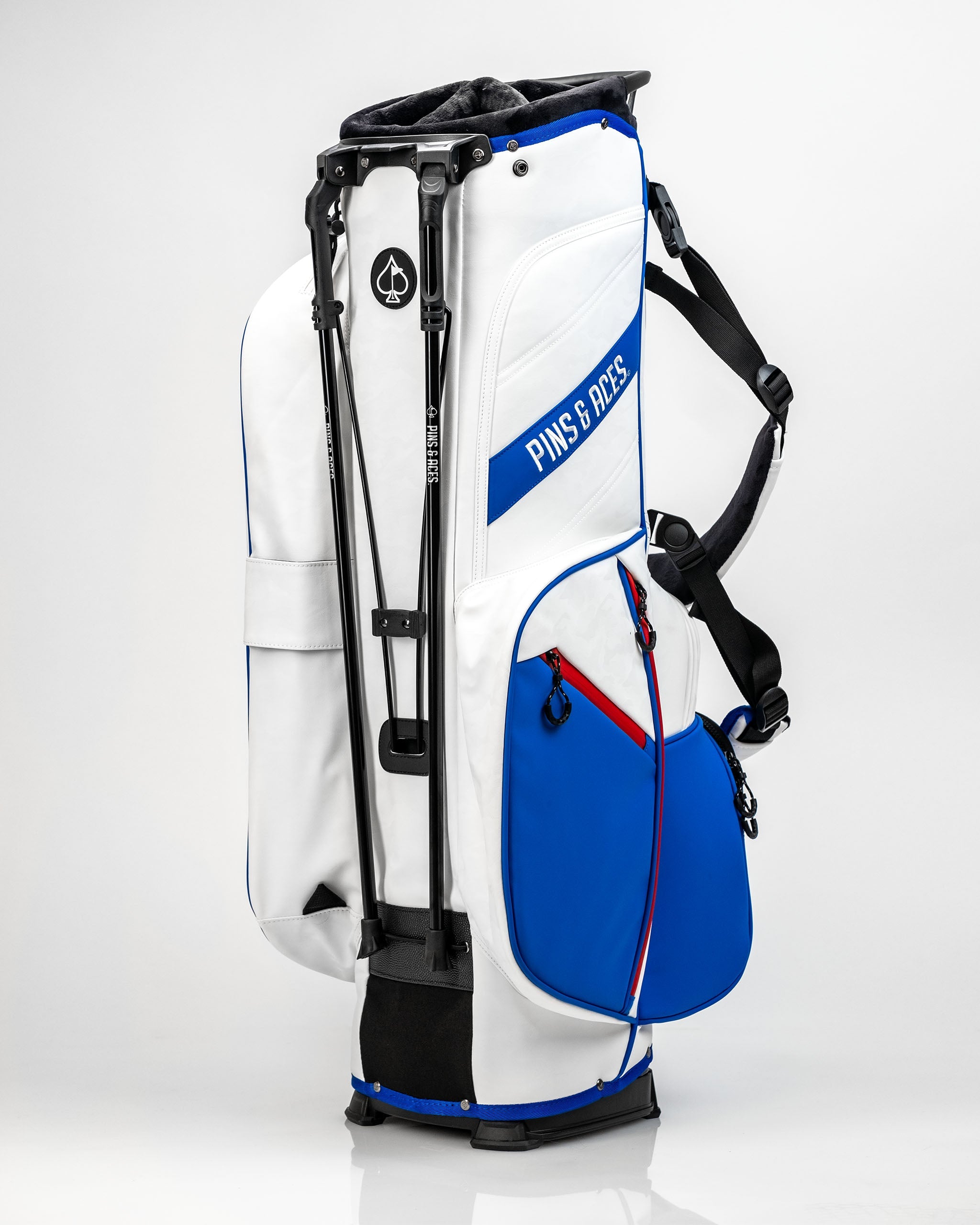 Player Preferred™ Golf Bag in a sleek design, featuring multiple pockets and straps, branded with Golf of America logo on a clean background.