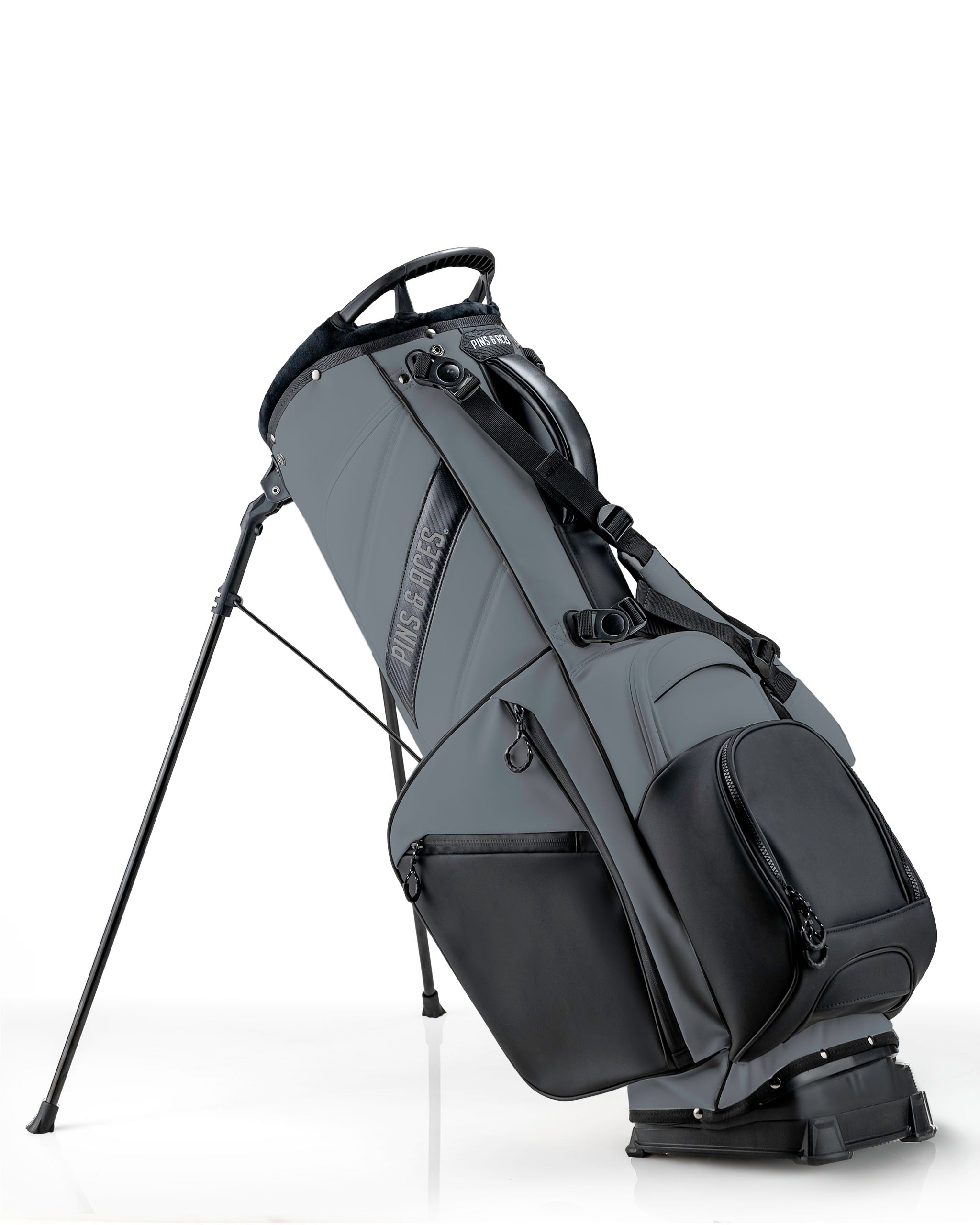 Player Preferred™ Golf Bag in Flat Ash color showcasing a sleek design and multiple pockets for storage.