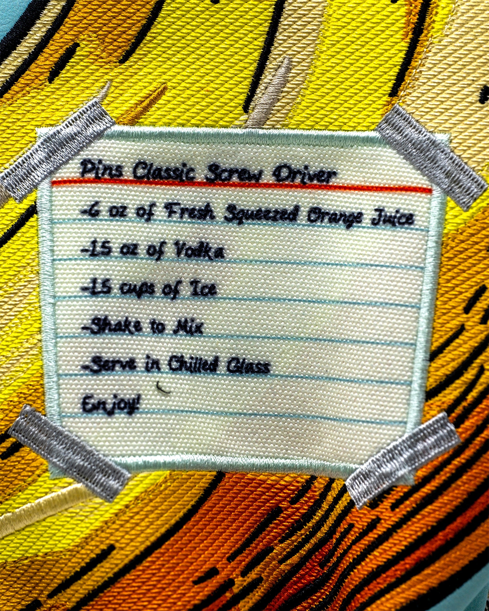 Screwdriver headcover with detailed artwork, designed to protect golf clubs.