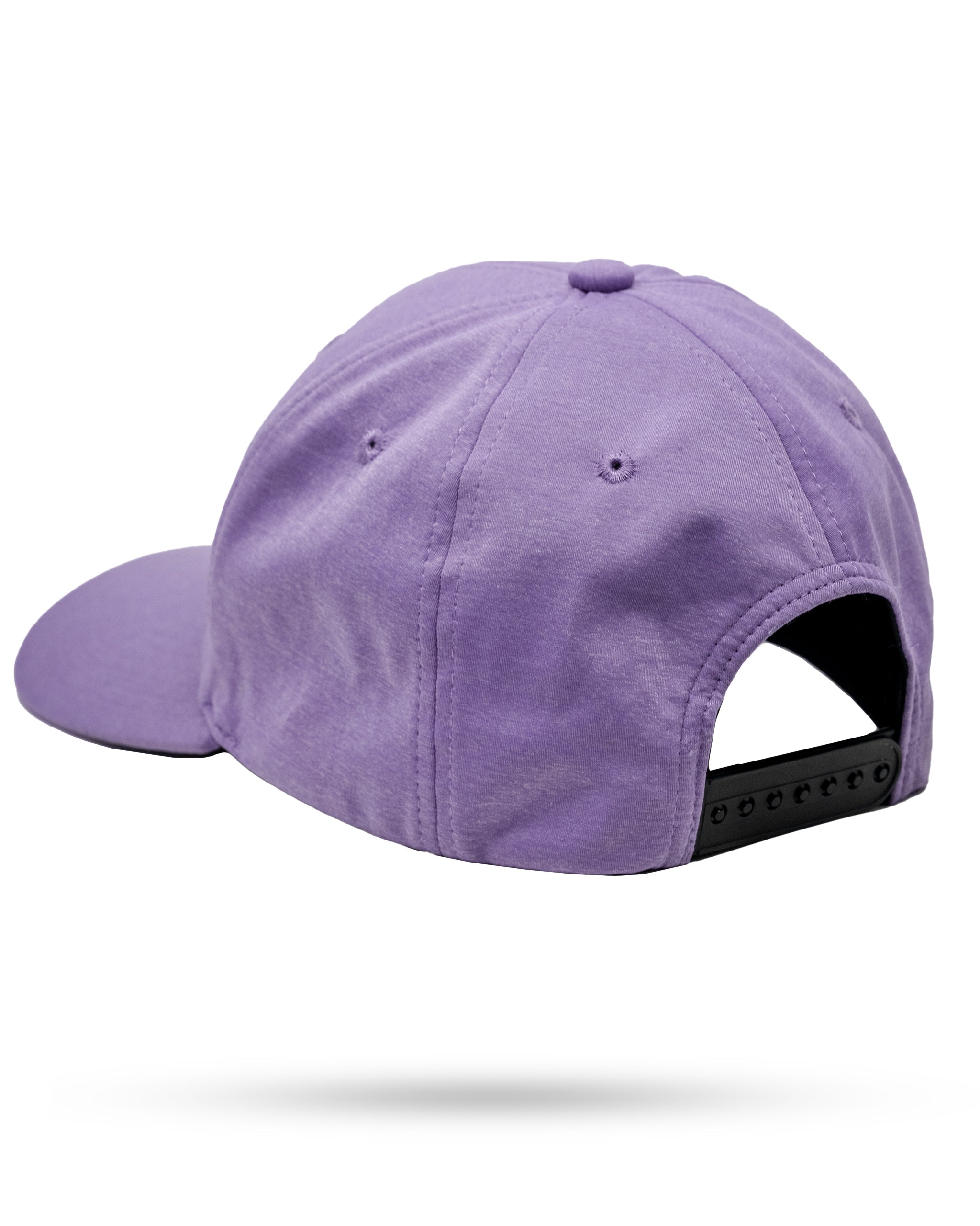 Performance Spade Hat in Lavender with snapback design, featuring a stylish logo.