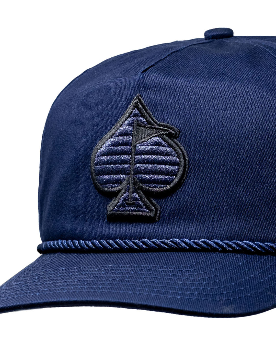 Heritage Rope Hat in Navy with front logo detail and rope accent.
