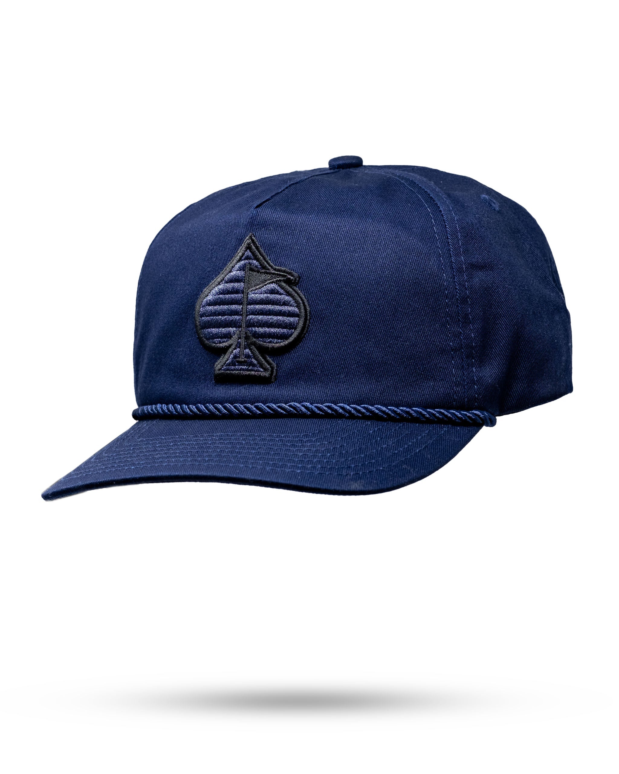 Navy Heritage Rope Hat featuring a classic design with a decorative rope band.