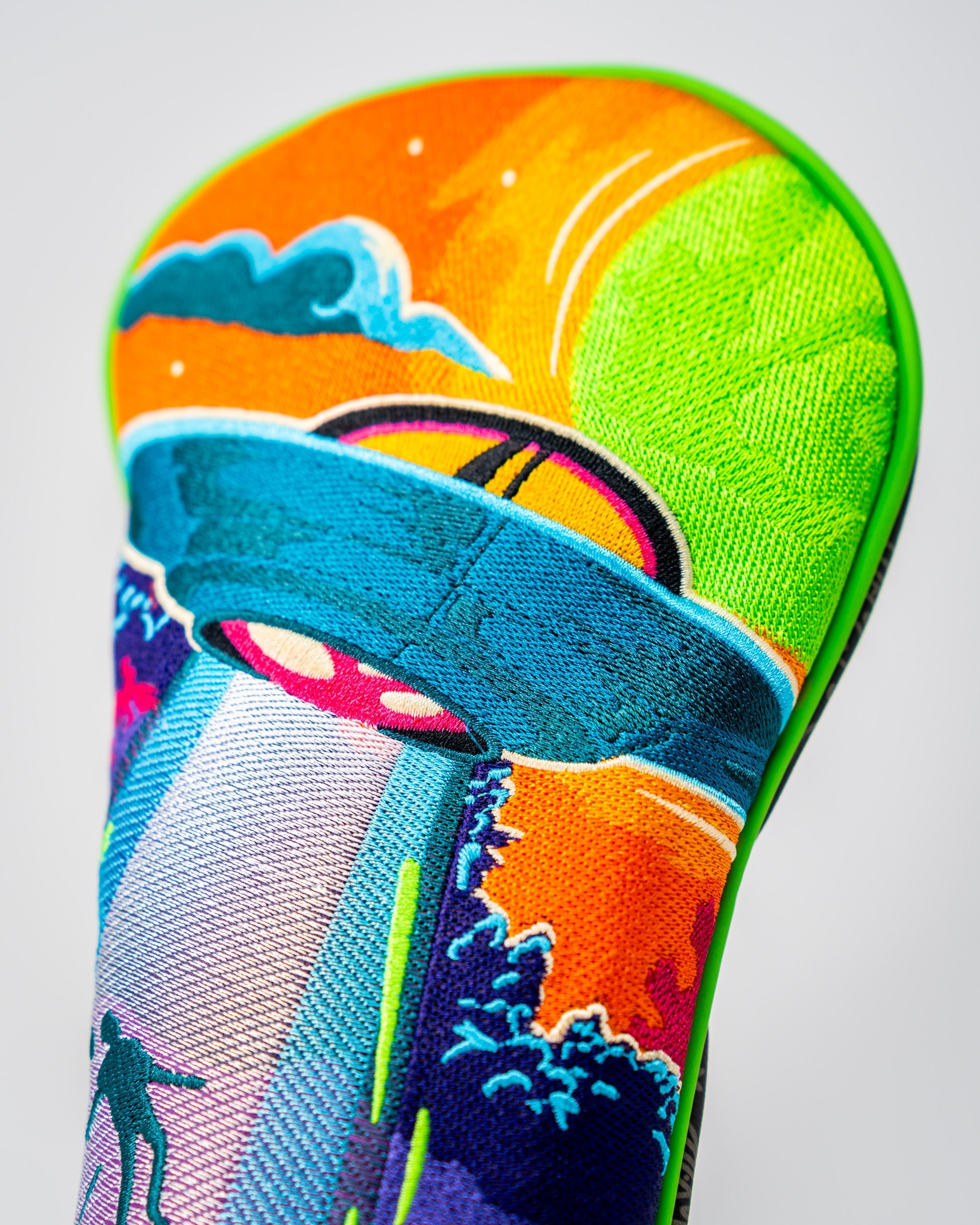 HEYDUDE Fairway Cover featuring a colorful design, suitable for golf clubs, with a soft fabric finish.