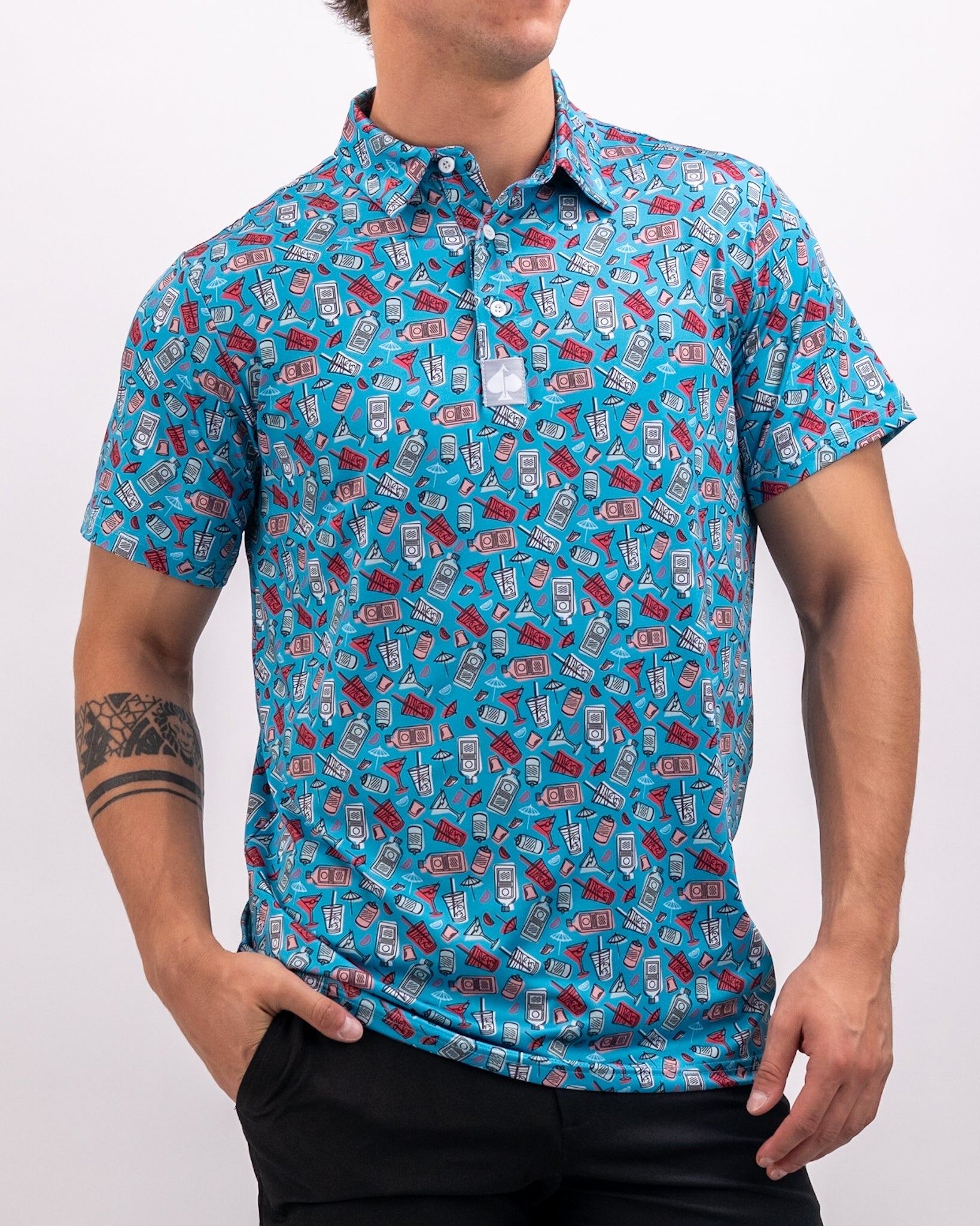 "Day Drinker insulated beverage tumbler in pastel colors with a lid and straw."