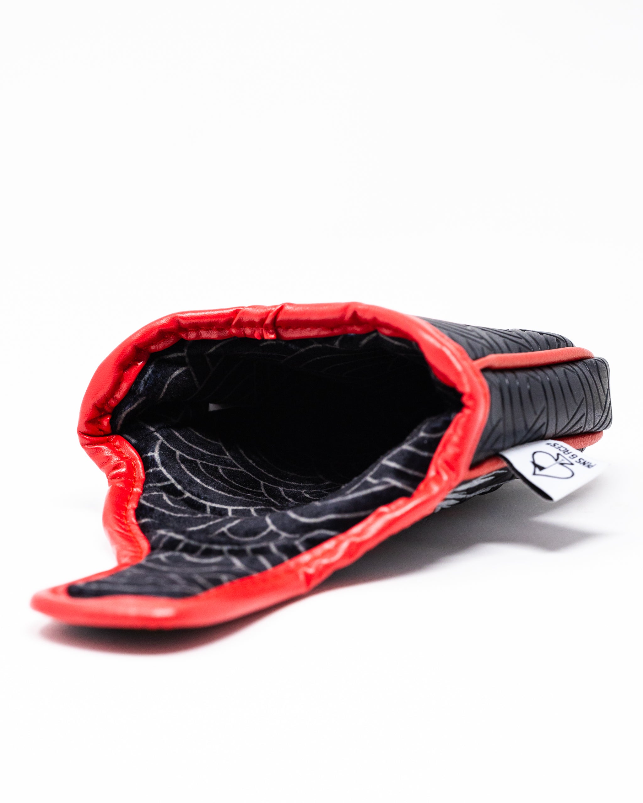 Koi Flow mallet putter cover featuring a colorful koi fish design against a dark background.