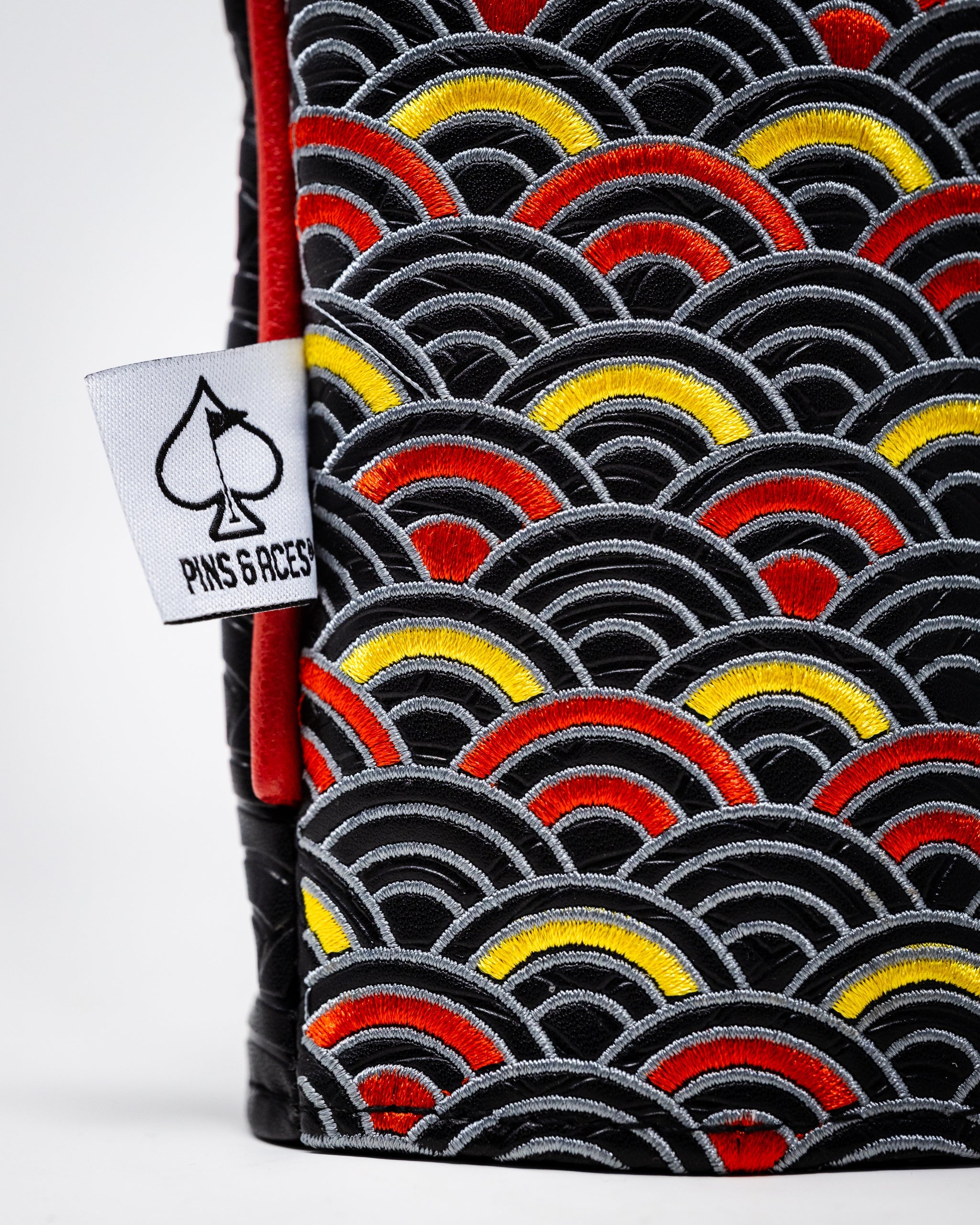 Japanese Dragon's Dynasty driver cover with intricate dragon design, featuring vibrant colors and a sleek, embroidered finish.