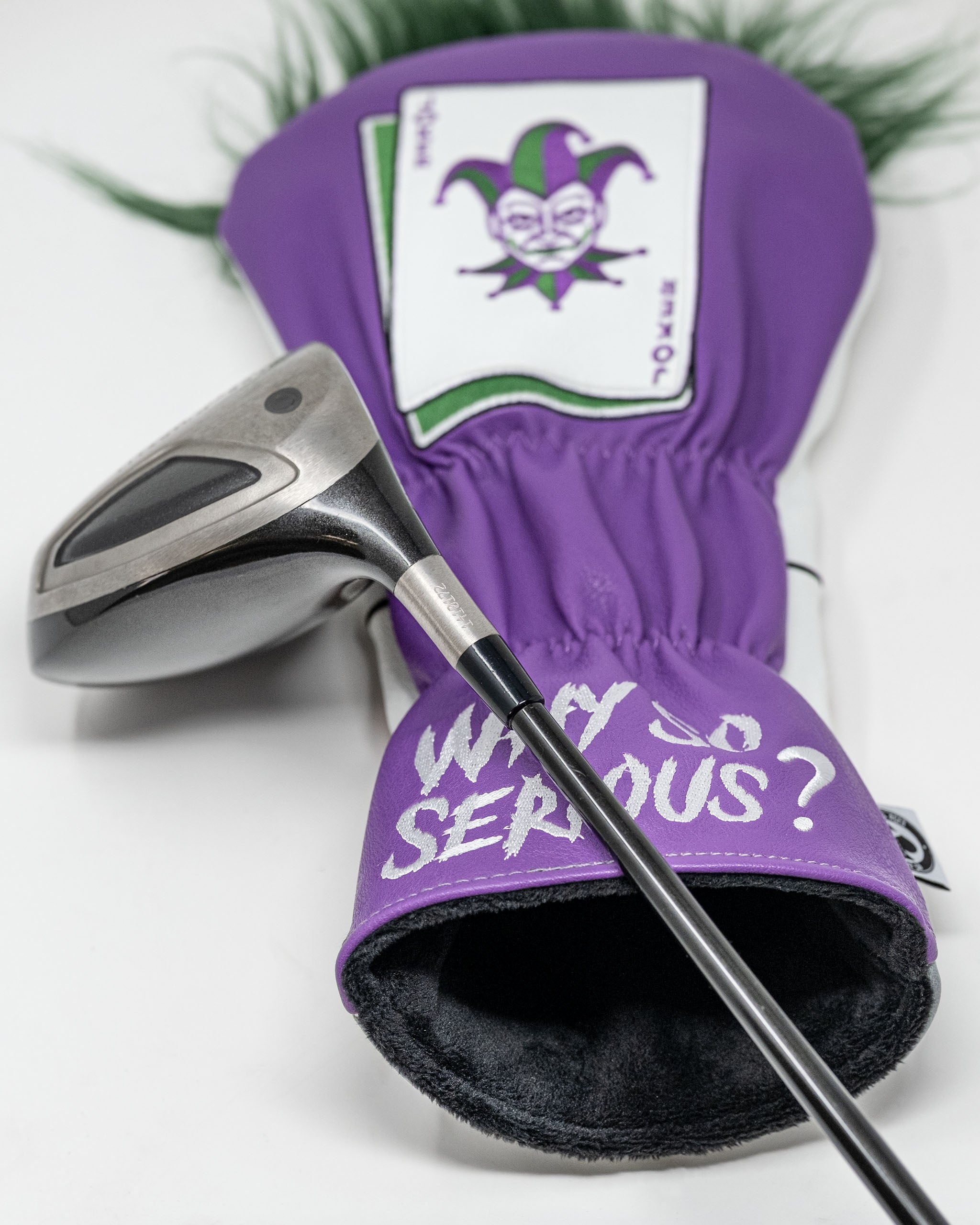 Nurse Joker driver cover featuring a playful design with vibrant colors and a cartoon-style joker character, ideal for golf enthusiasts.