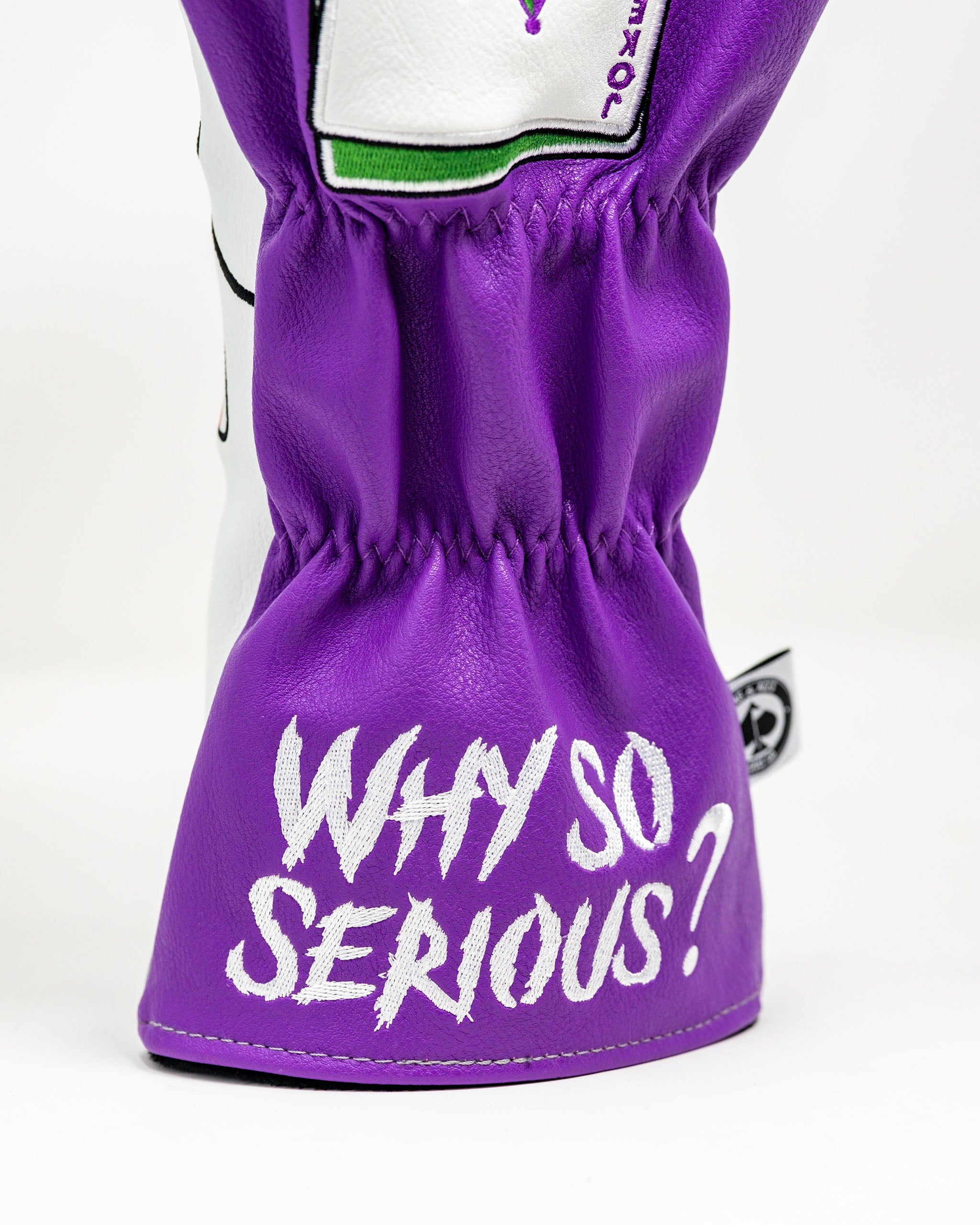 Nurse Joker driver cover featuring a colorful, cartoonish joker design with medical symbols, perfect for golf enthusiasts.