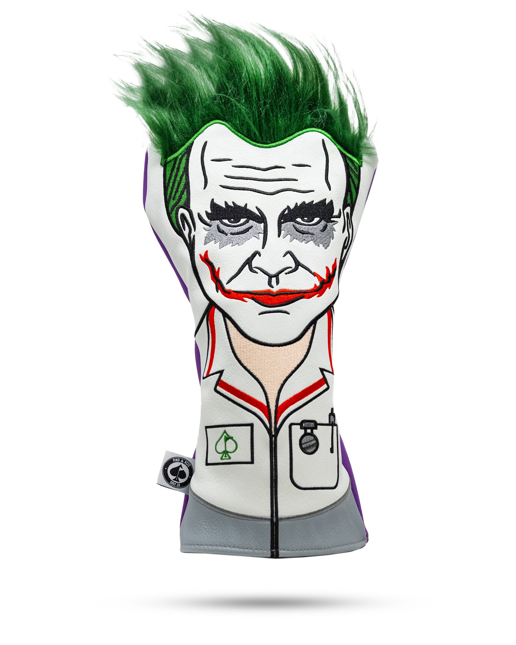 Nurse Joker driver cover featuring a playful, colorful design inspired by the Joker character, suitable for golf clubs.