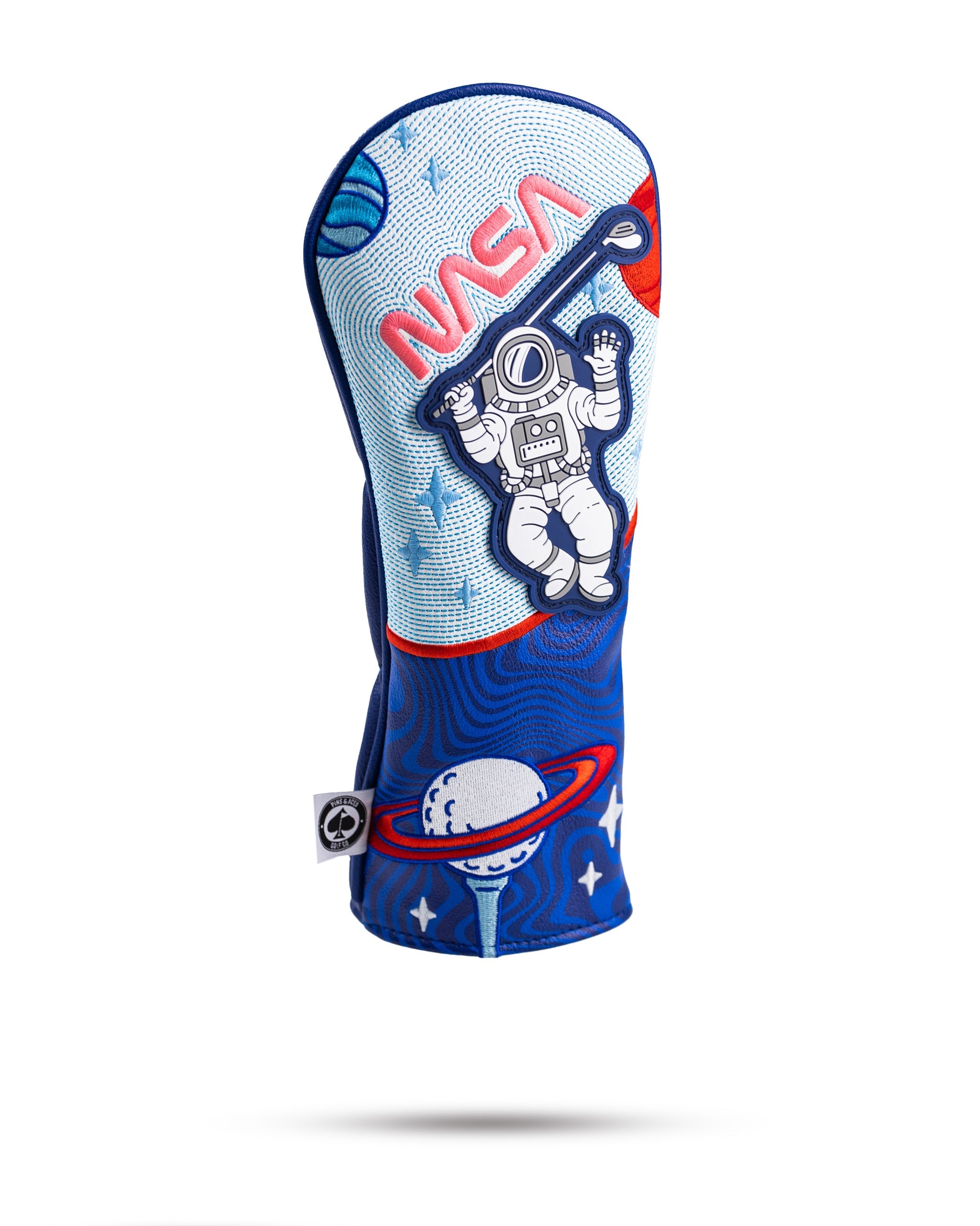 NASA Space Walk Fairway Cover featuring a vibrant space-themed design with planets and stars.