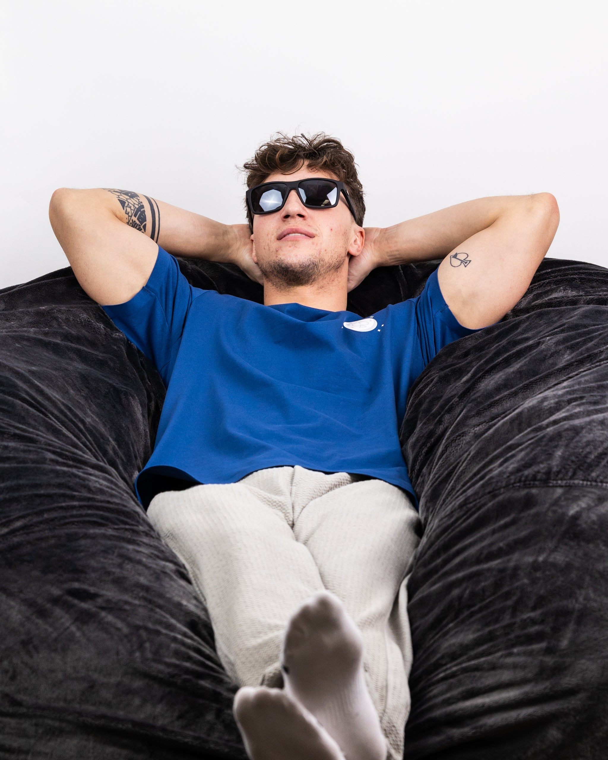 NASA graphic tee shirt with bold logo and space-themed design on a black background.