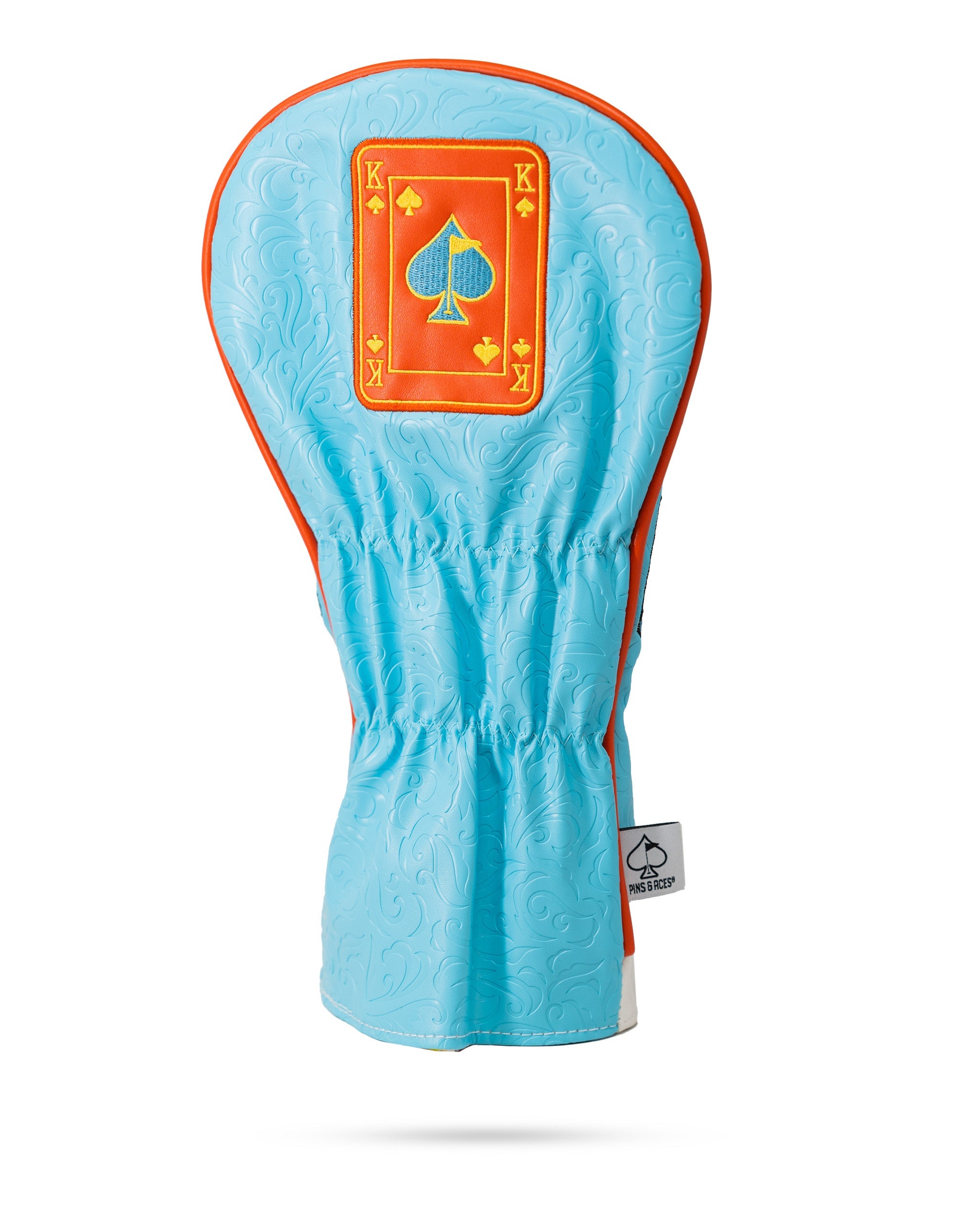 Orange Crush King of Spades driver cover with vibrant colors and a playful design, featuring a spade graphic.