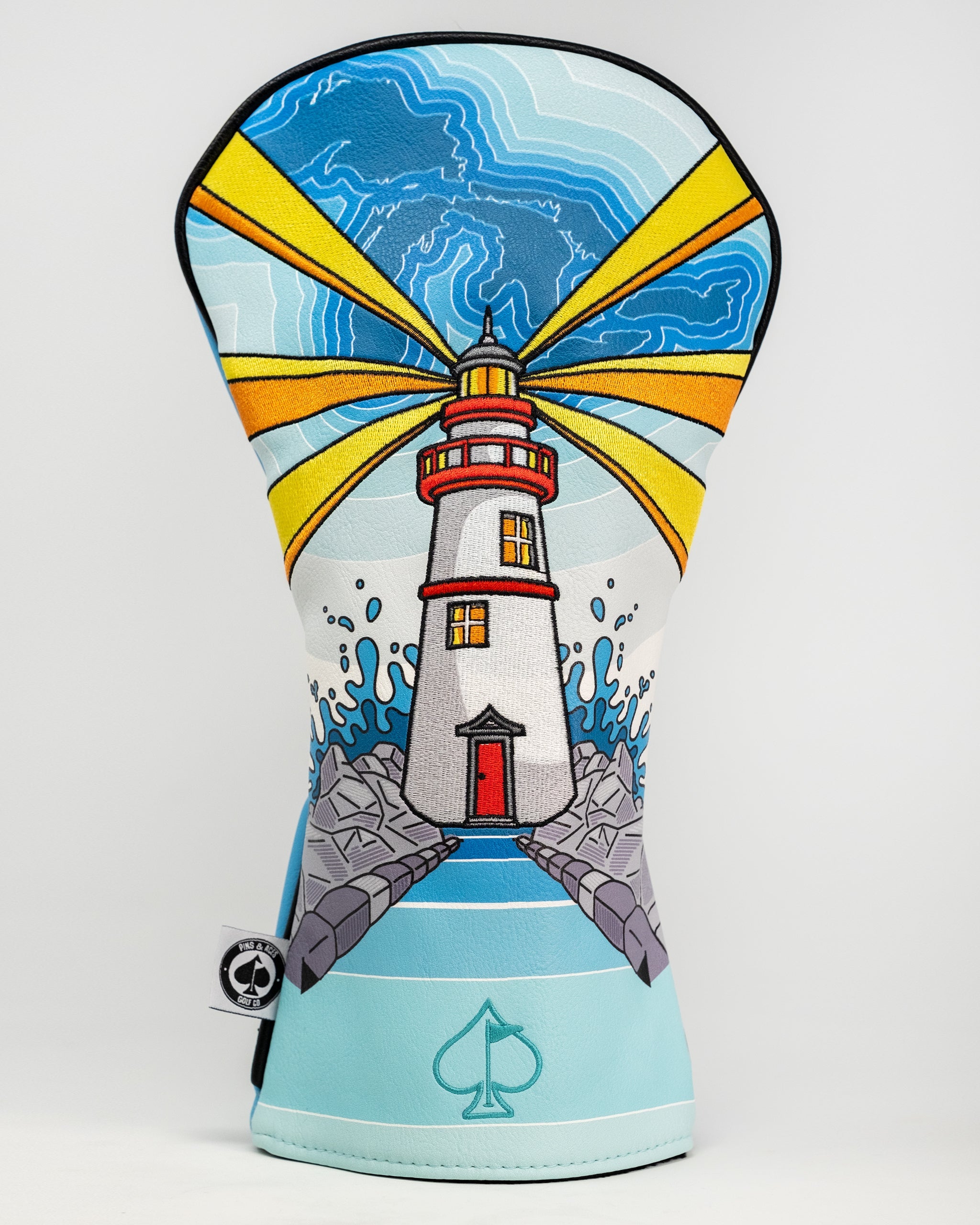 Great Lakes Driver Cover featuring a vibrant design with lakes and nature motifs.