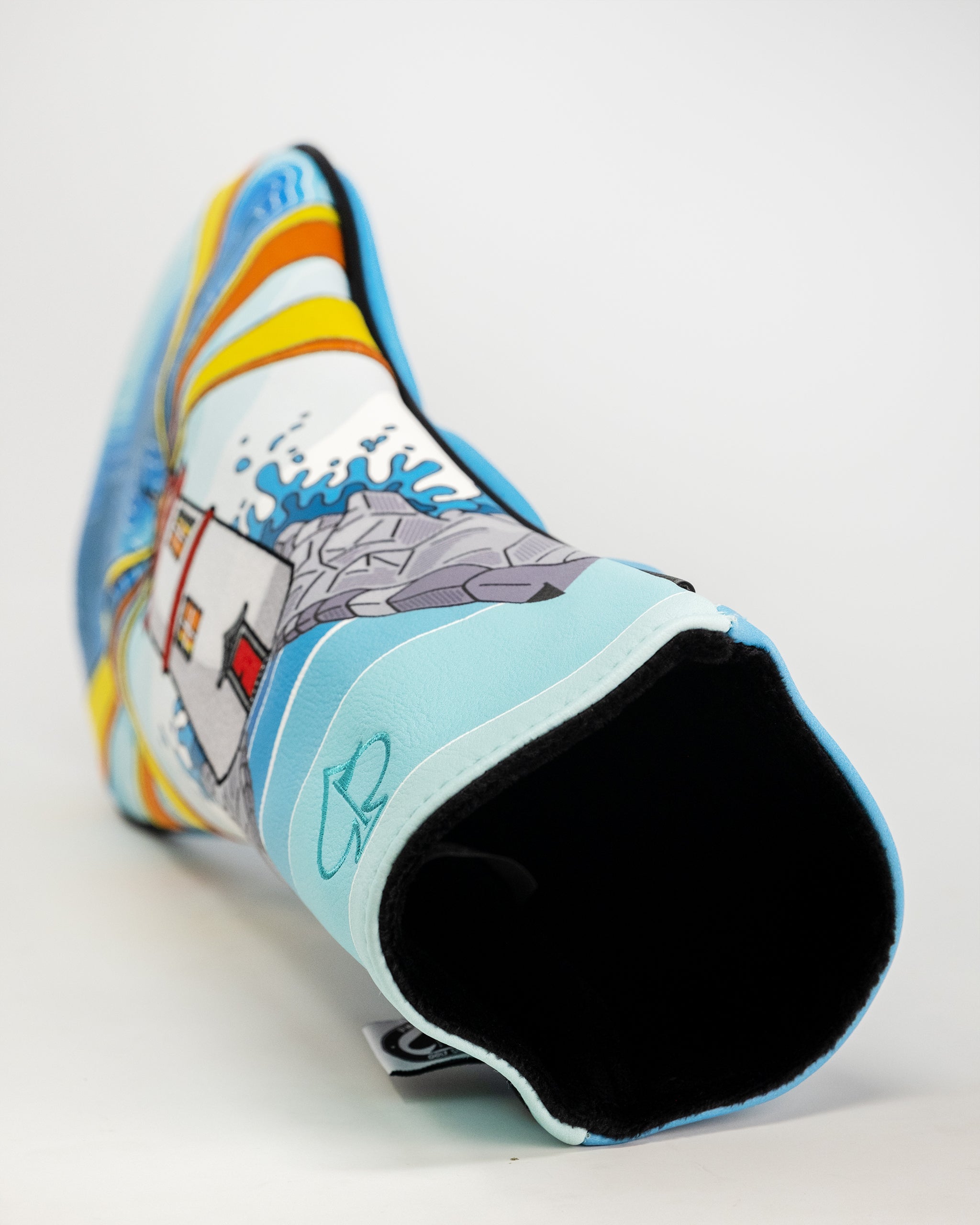 Great Lakes Driver Cover featuring a colorful design inspired by the Great Lakes region, designed to protect golf clubs.