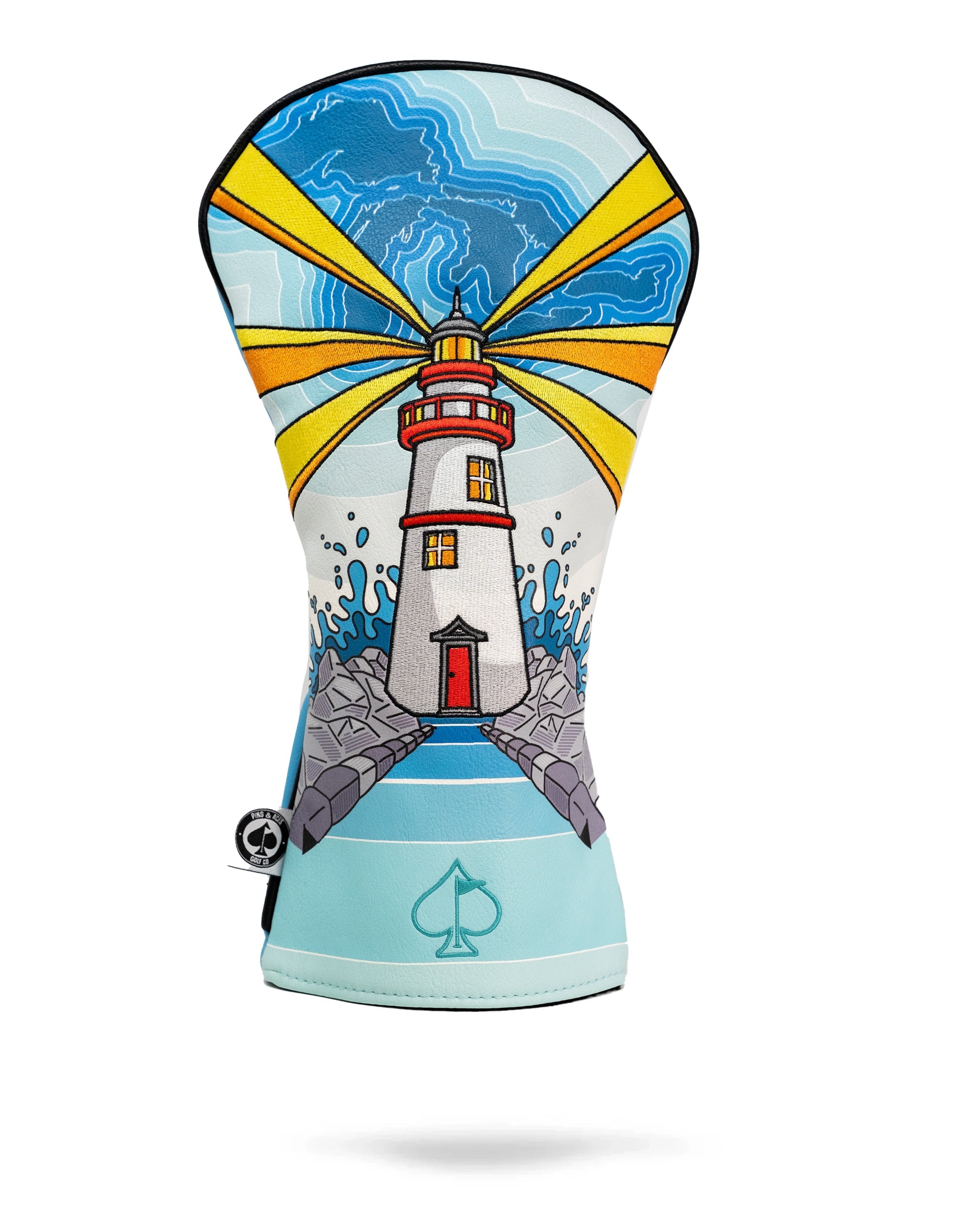 Great Lakes Driver Cover featuring a colorful design inspired by the Great Lakes region, ideal for golf enthusiasts.