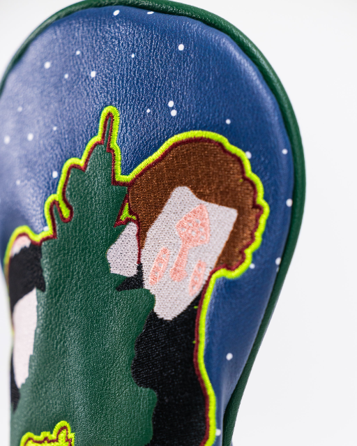 Bold fairway cover featuring a playful design inspired by the Wet Bandits, perfect for golfers wanting to stand out.