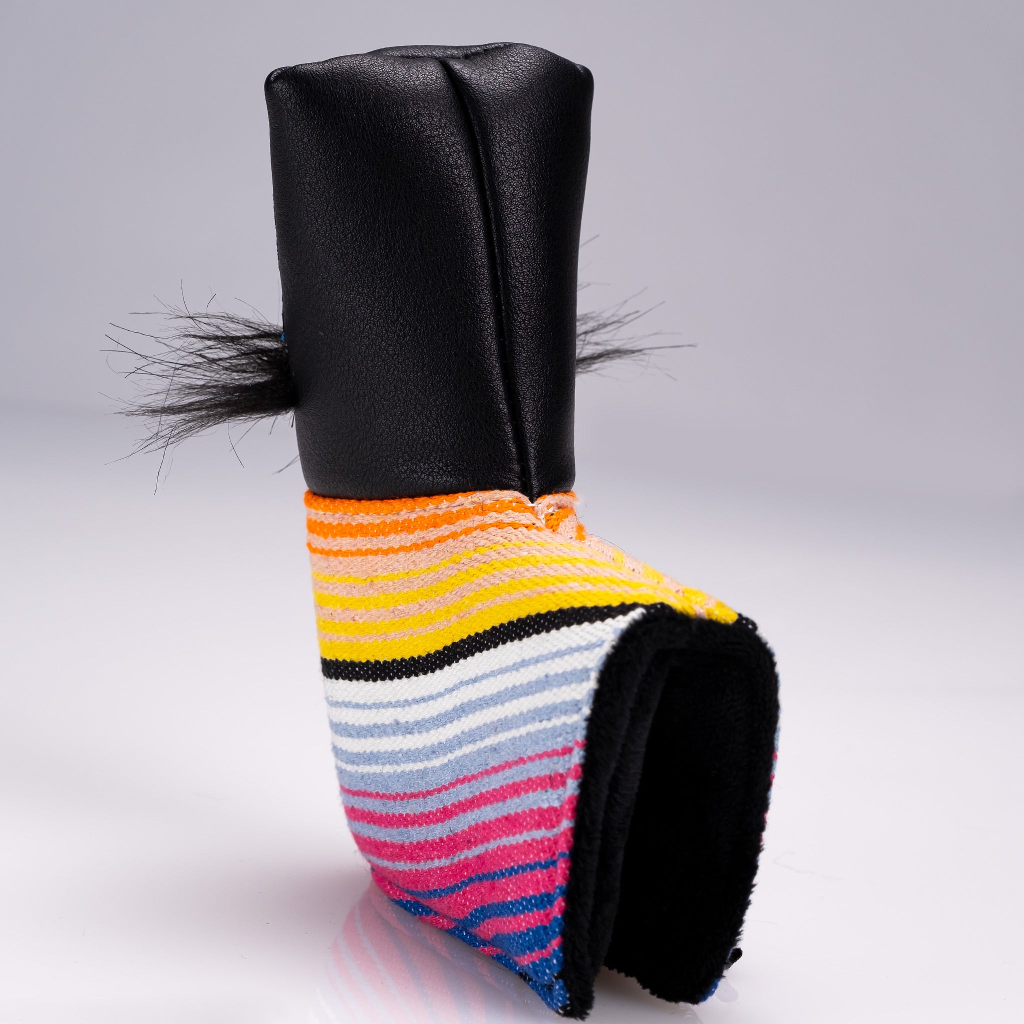 Black Blade Putter Cover featuring a mustache sugar skull design.