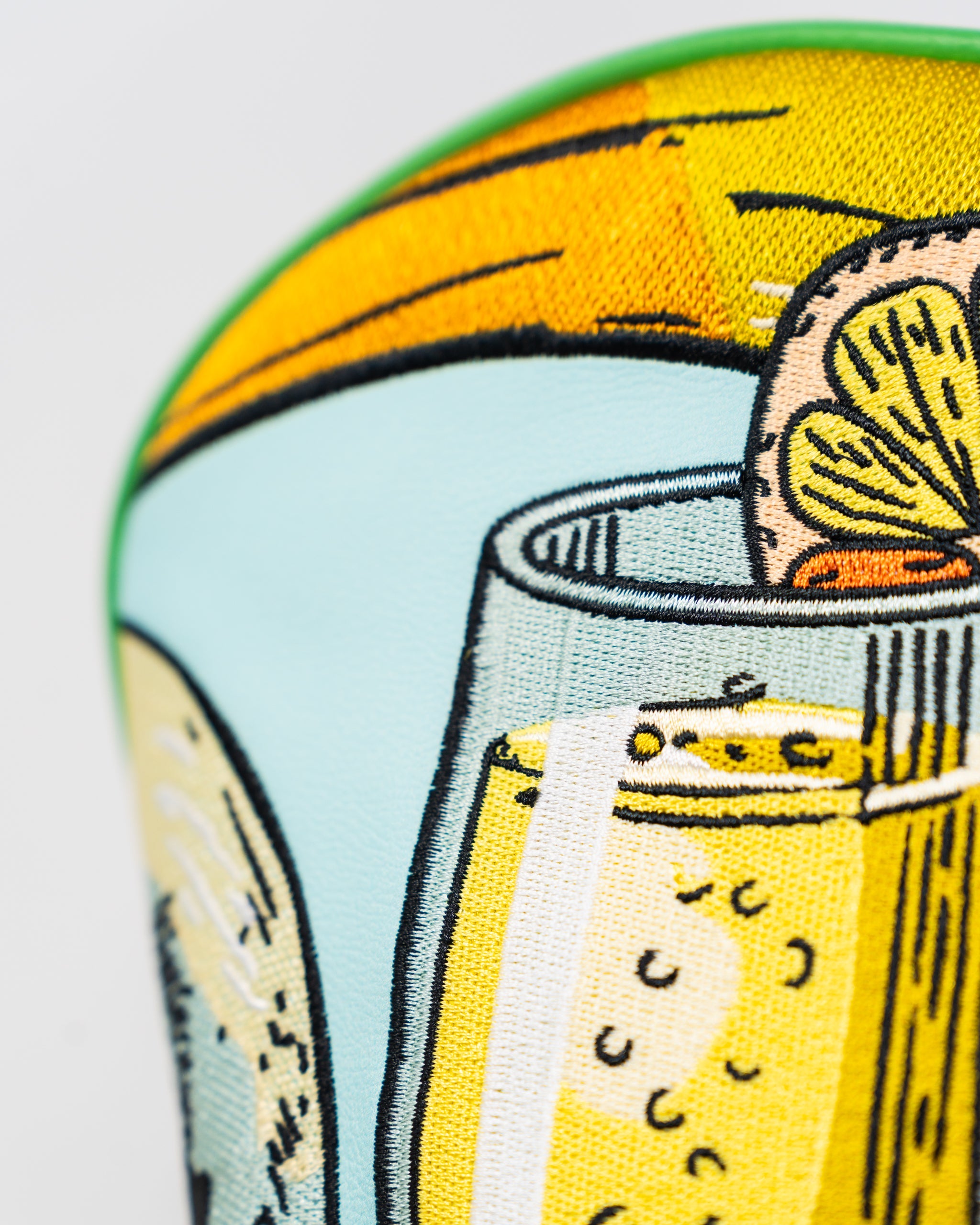 Mimosa driver cover featuring a vibrant floral design, designed to protect golf clubs.