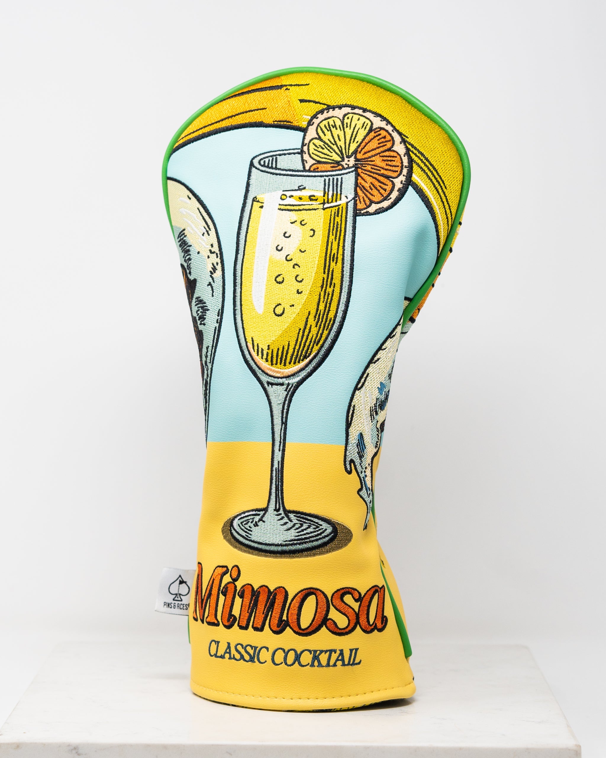 Mimosa driver cover featuring a vibrant design, perfect for golf enthusiasts.