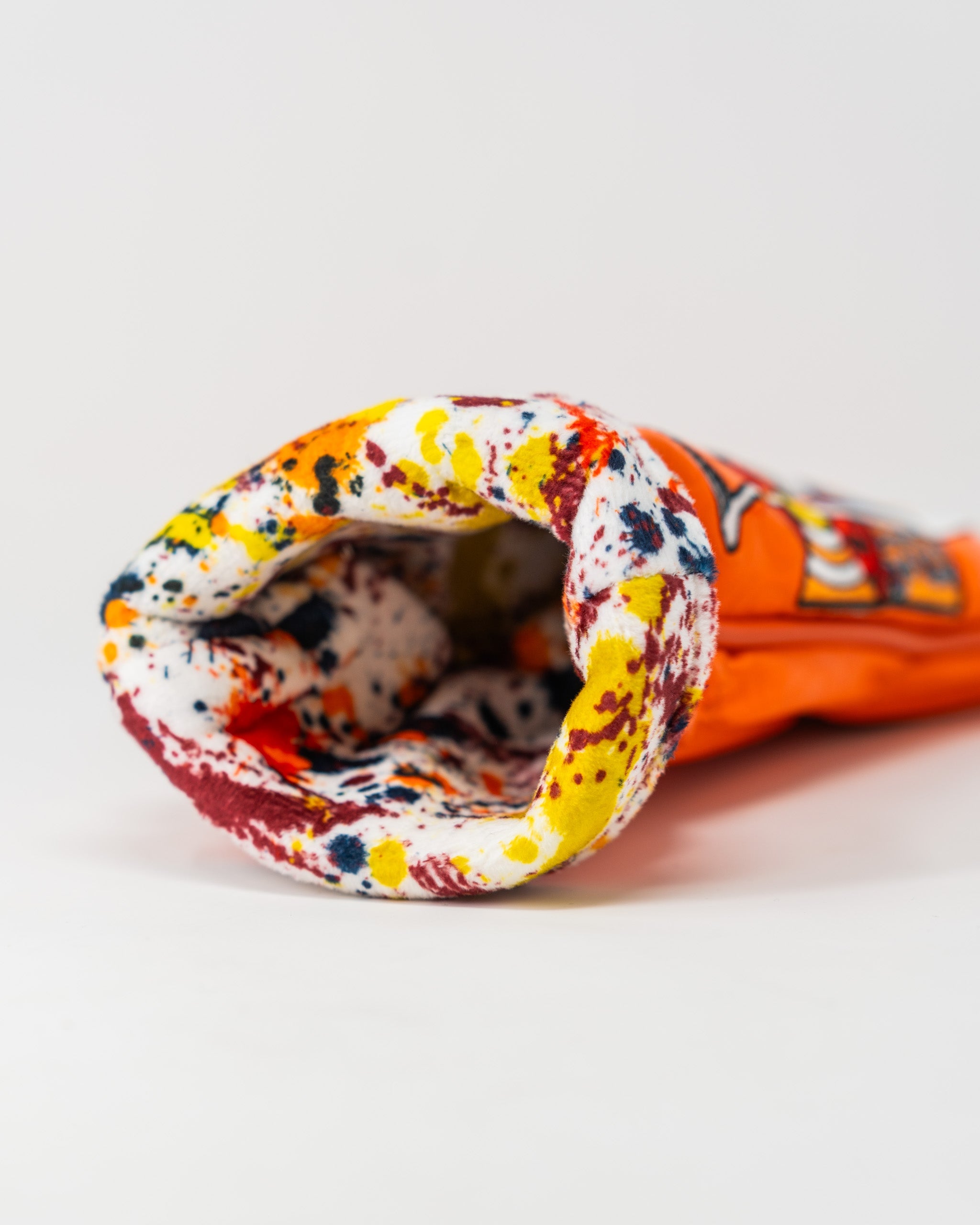 Orange Crush Queen of Spades Fairway Cover featuring a vibrant design and royal flush theme.