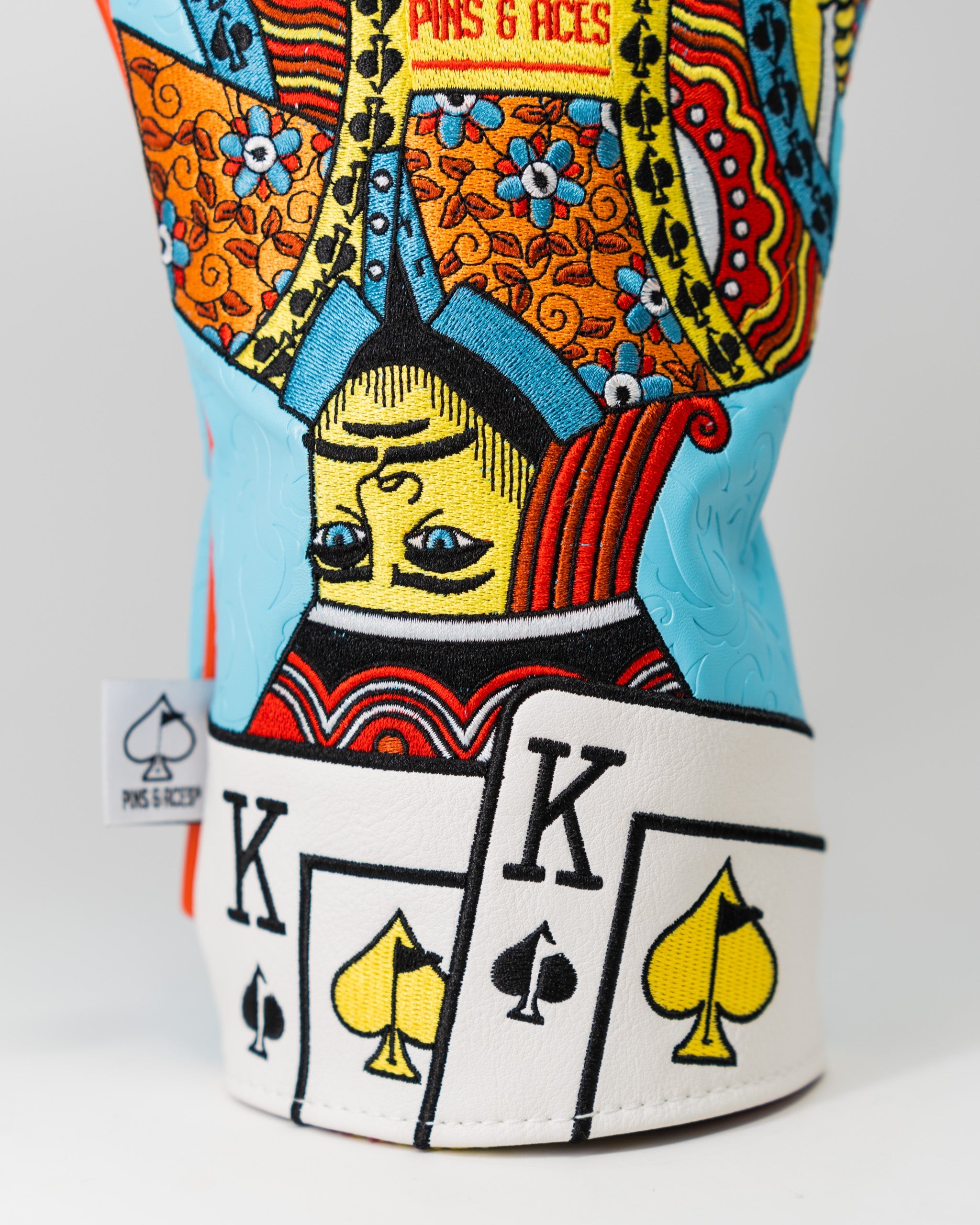 Orange Crush King of Spades Driver Cover with vibrant colors and a sleek design, featuring a spade symbol and a premium finish.