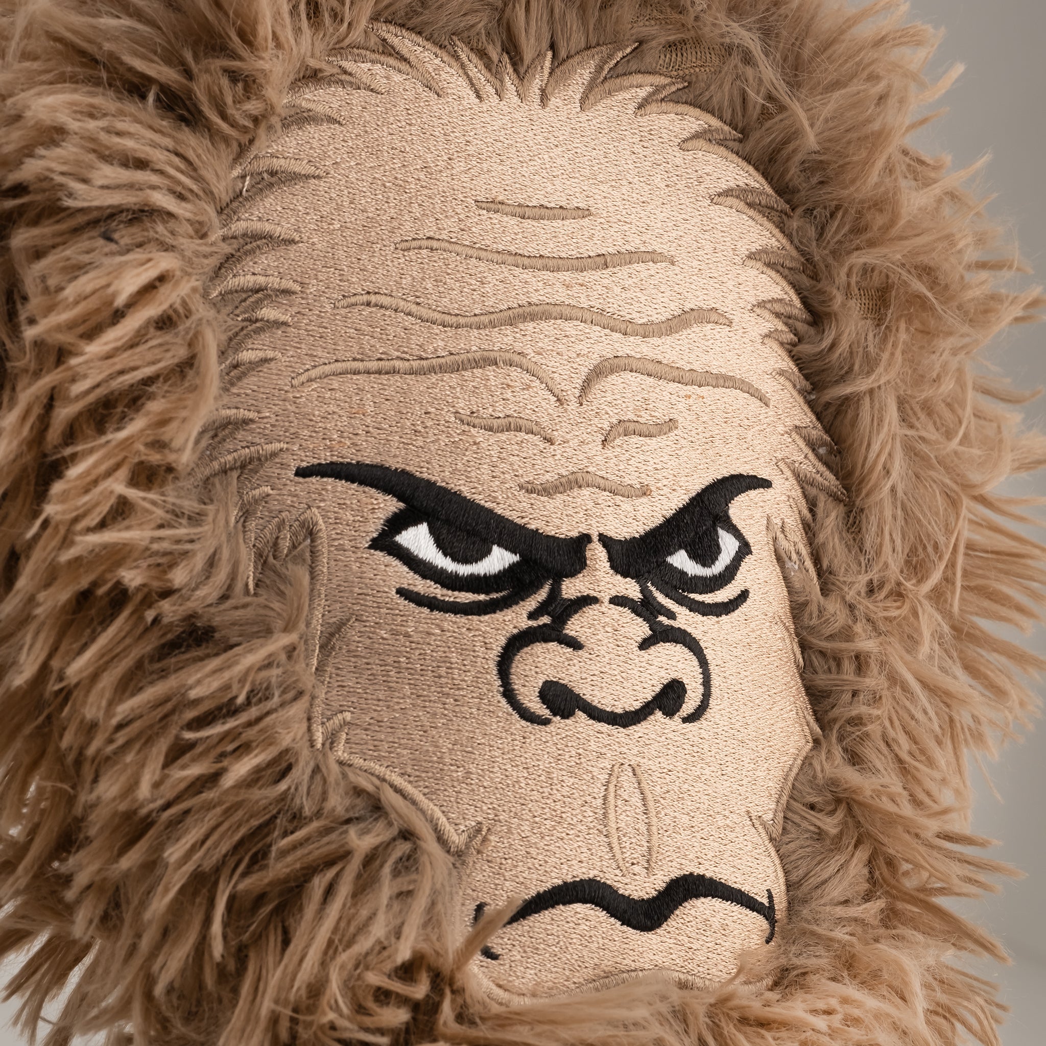 Sasquatch-themed driver cover featuring a detailed face design, suitable for golf clubs.
