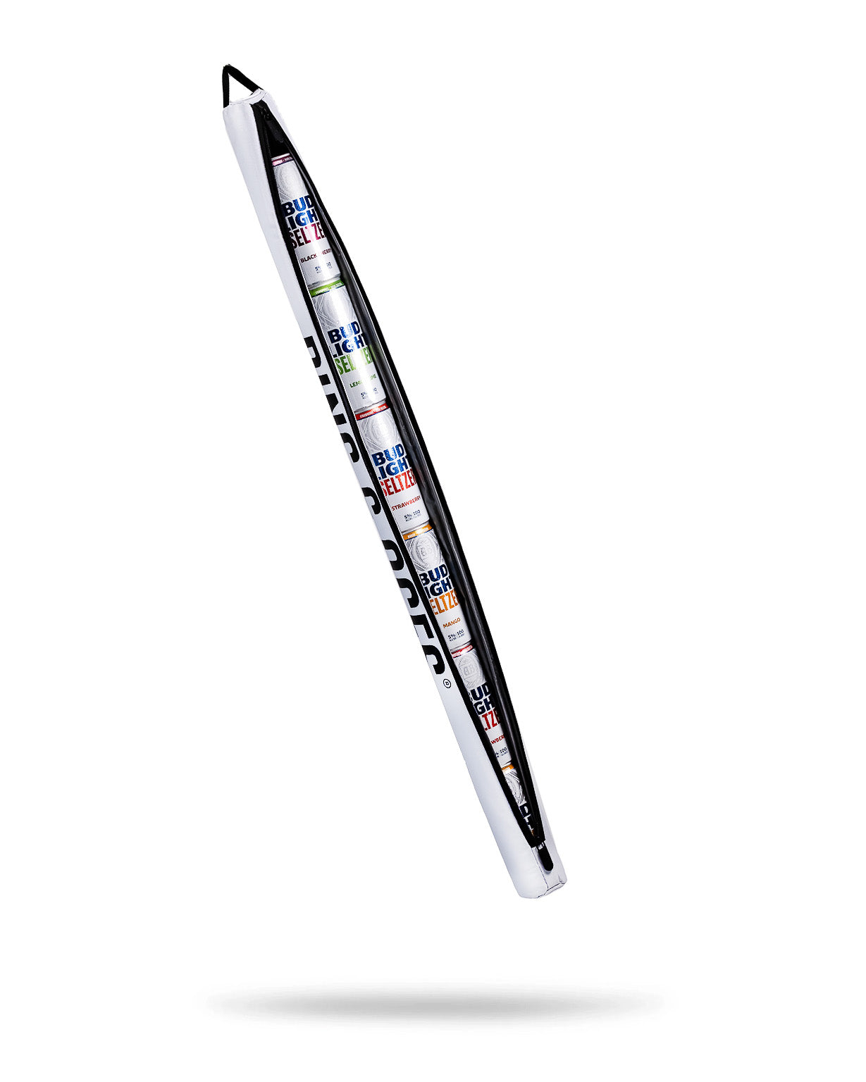 Seltzer Sleeve beverage holder in white, featuring a sleek design with an insulated exterior, ideal for keeping drinks cold.