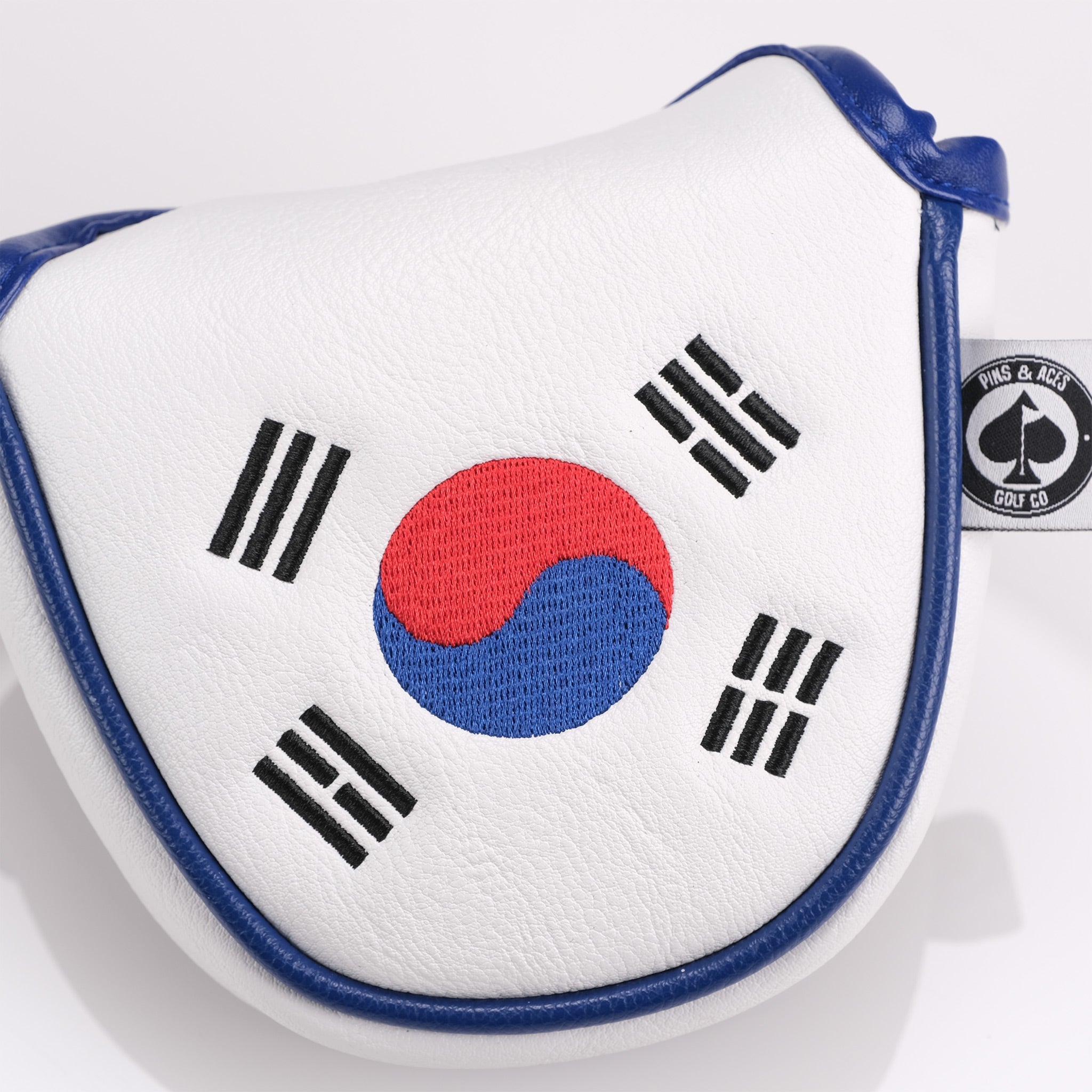 Mallet putter cover featuring a South Korea design with intricate detailing and vibrant colors.