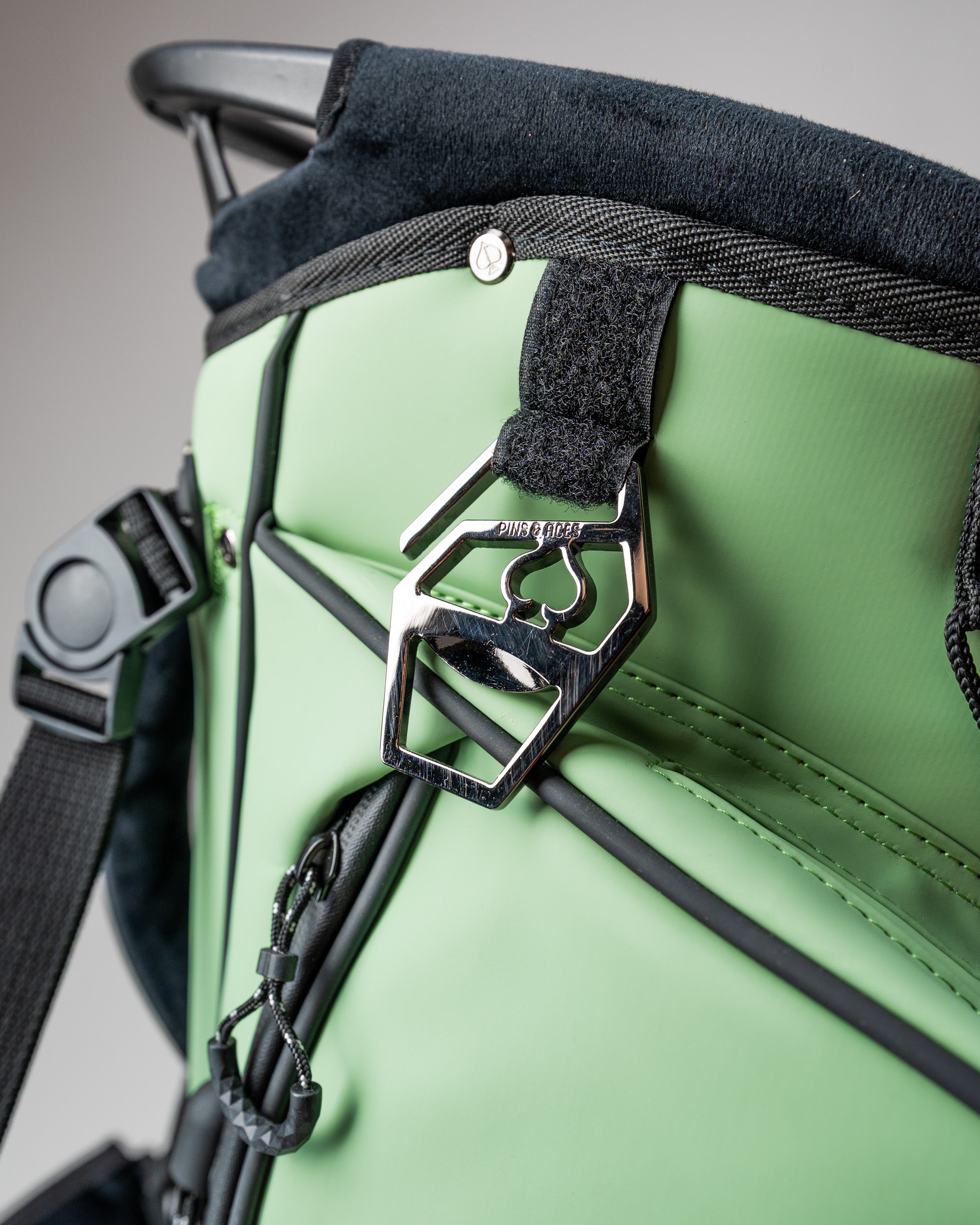 Player Preferred™ Golf Bag in Sage color, featuring multiple pockets, a comfortable shoulder strap, and a sleek design for golfers.