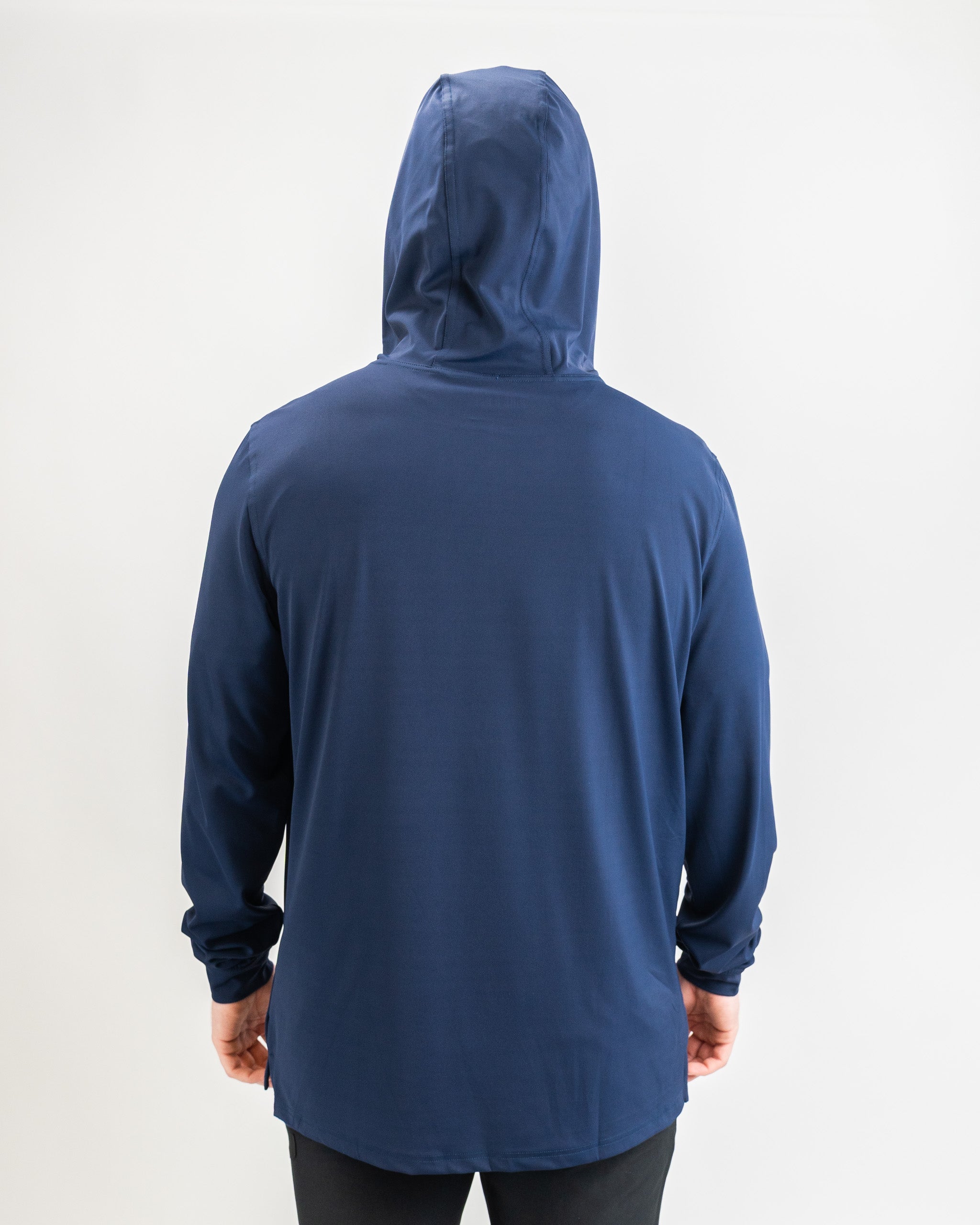 Performance Golf Hoodie in Navy color, showcasing a stylish design suitable for athletic wear.