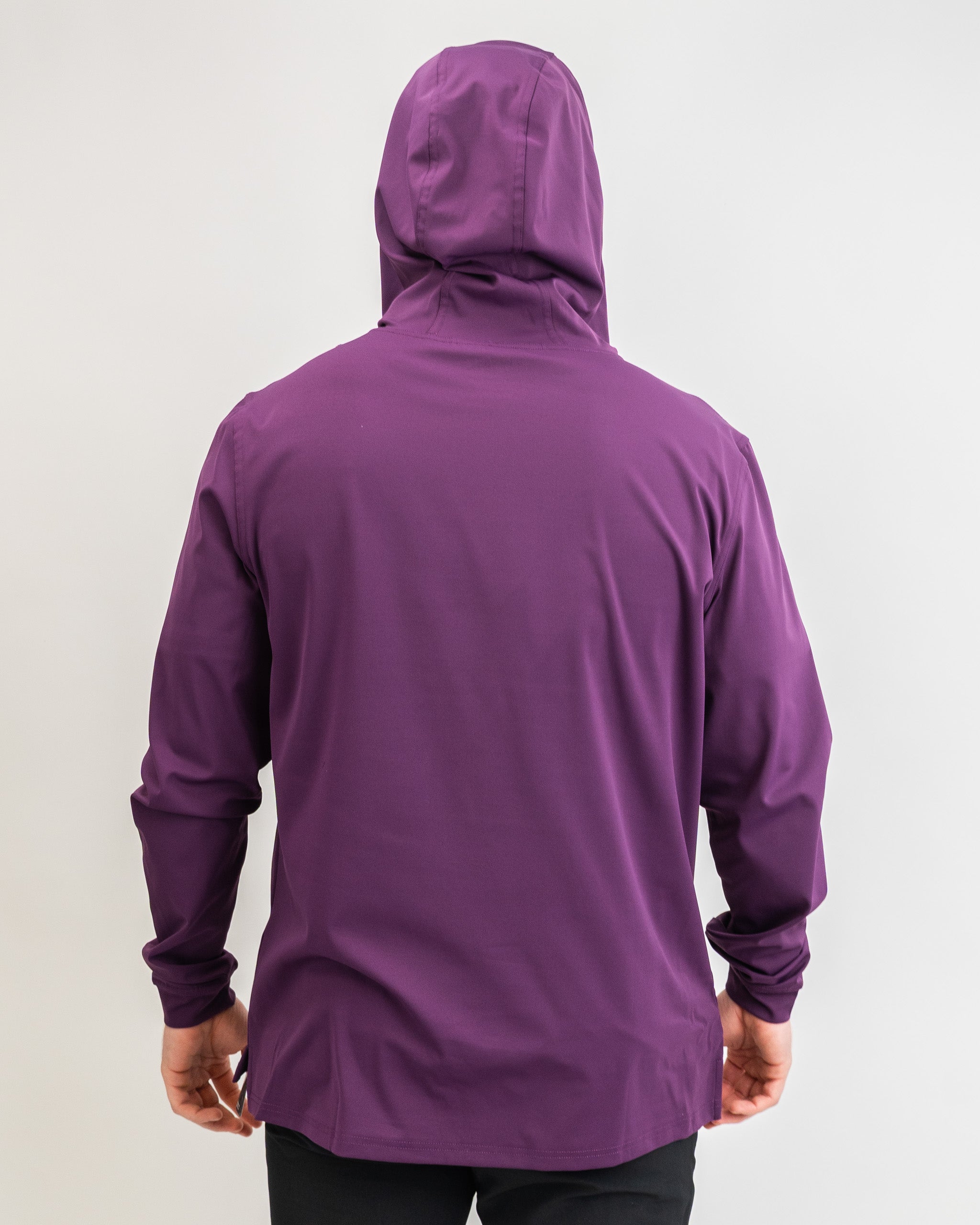 Performance Golf Hoodie in Houndstooth Raspberry design, featuring a comfortable fit and stylish pattern, ideal for golfing and outdoor activities.