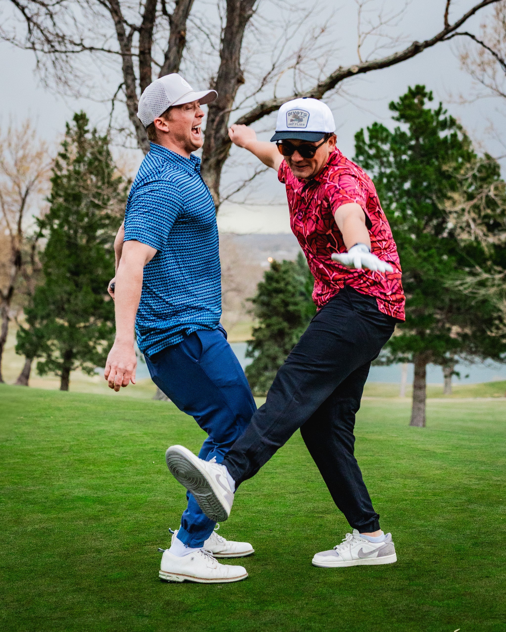 Abstract painting titled "Rising Tides" featuring vibrant colors and fluid lines representing rolling hills and dynamic water movement.