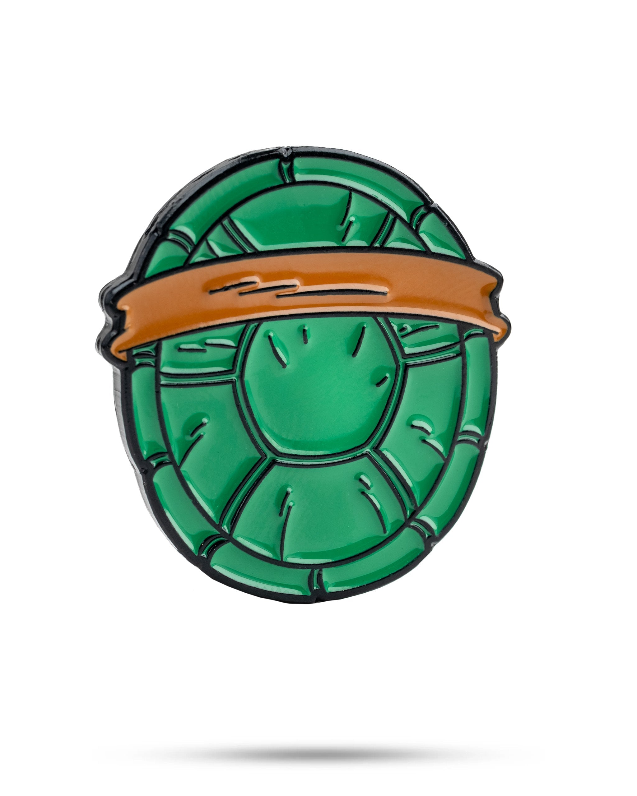 TMNT Shell Shock Ball Marker featuring vibrant Teenage Mutant Ninja Turtles graphics, ideal for golf enthusiasts.