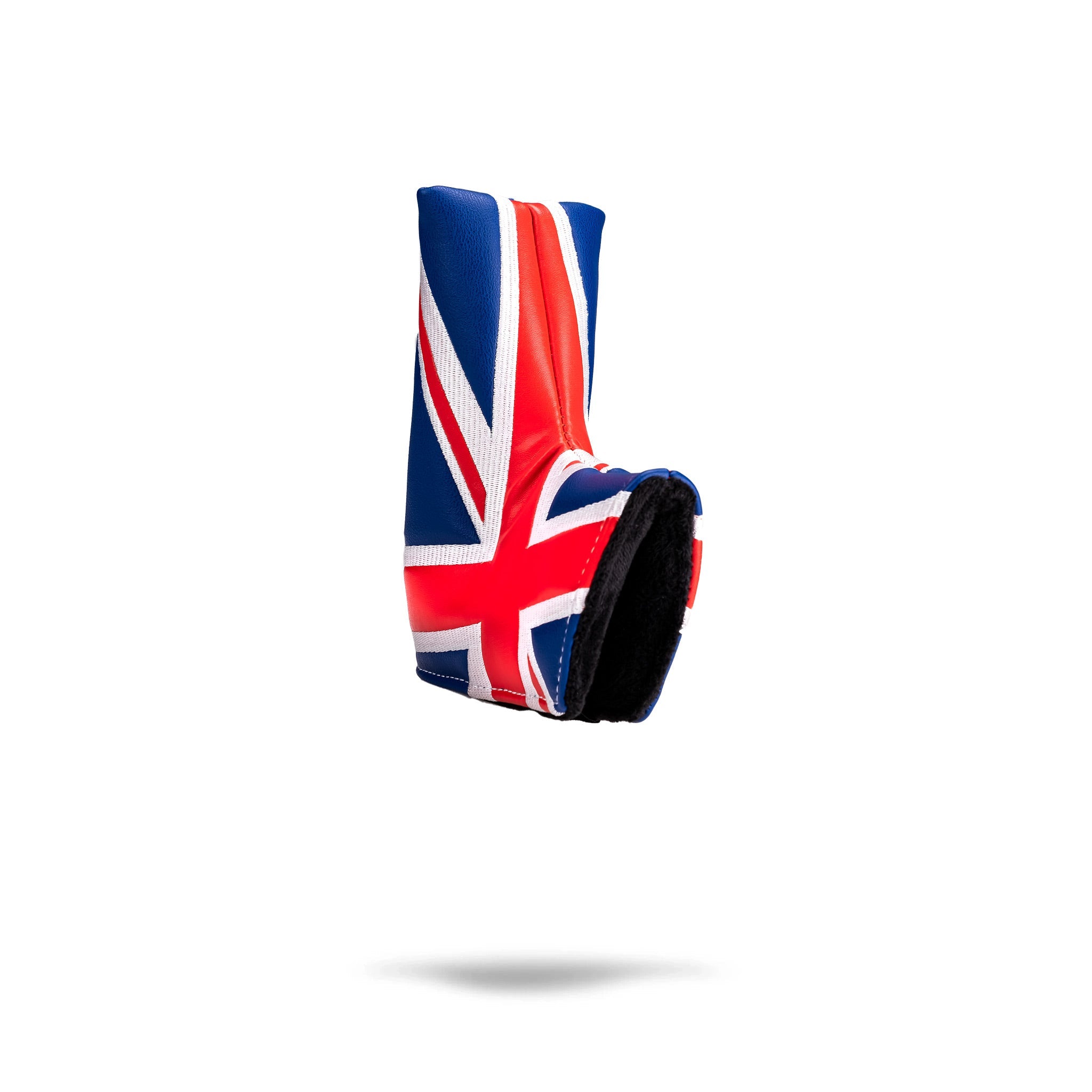 "United Kingdom blade putter cover featuring a distinctive UK flag design, designed for a secure fit and protection."